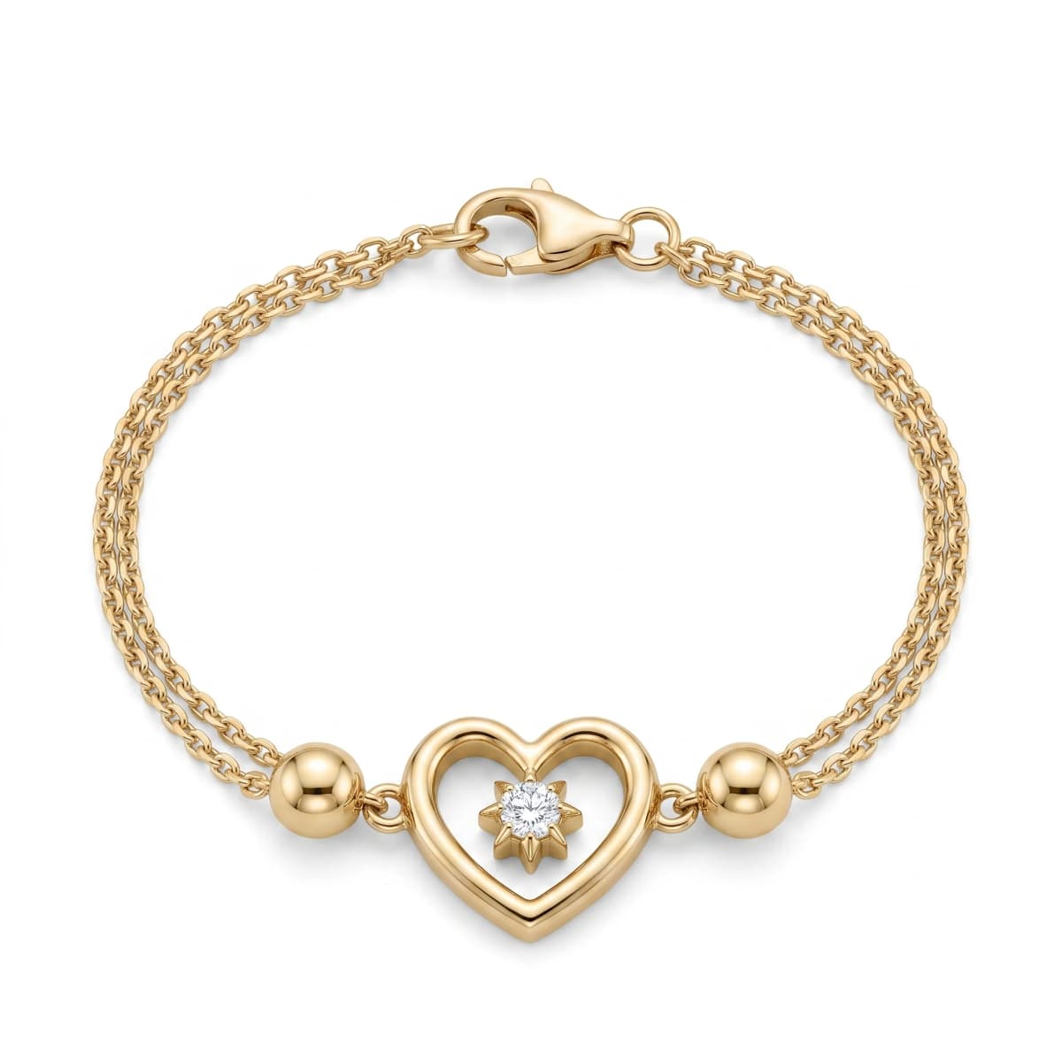 Belaroq Evania Glint Eclat Yellow Gold Diamond Bracelet