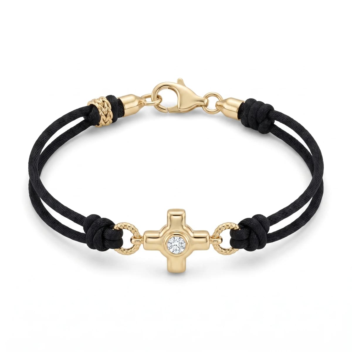 Belaroq Seraphine Iris Ballet Yellow Gold Lab Diamond Cord Bracelet