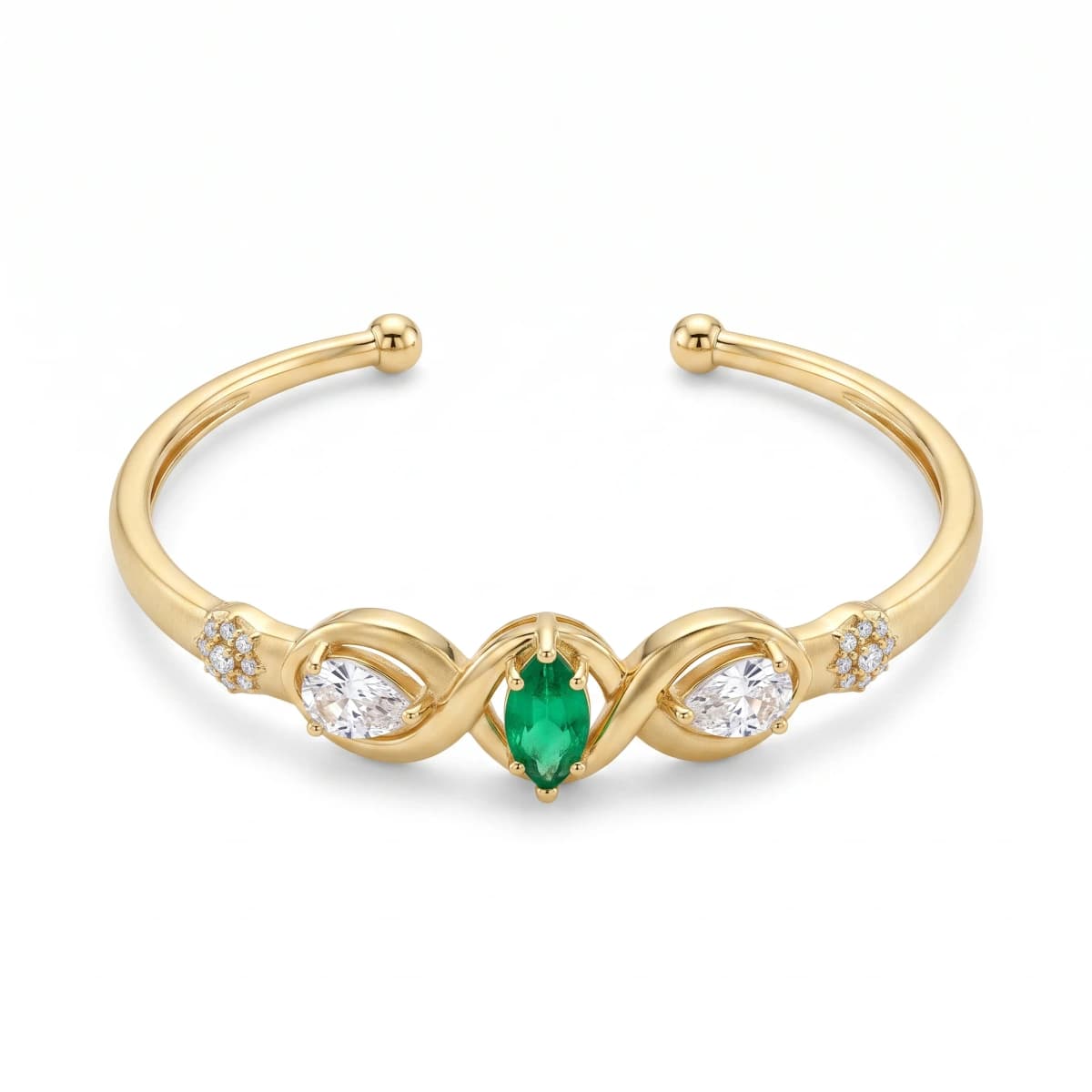 Belaroq Liora Mira Verve Yellow Gold Emerald Bracelet