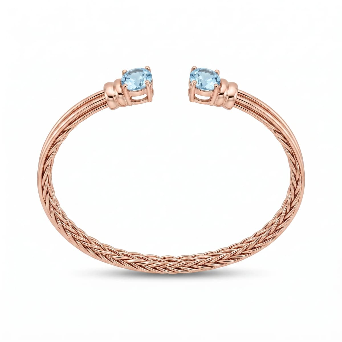 Belaroq Velora Reed Solstice Rose Gold Aquamarine Bracelet