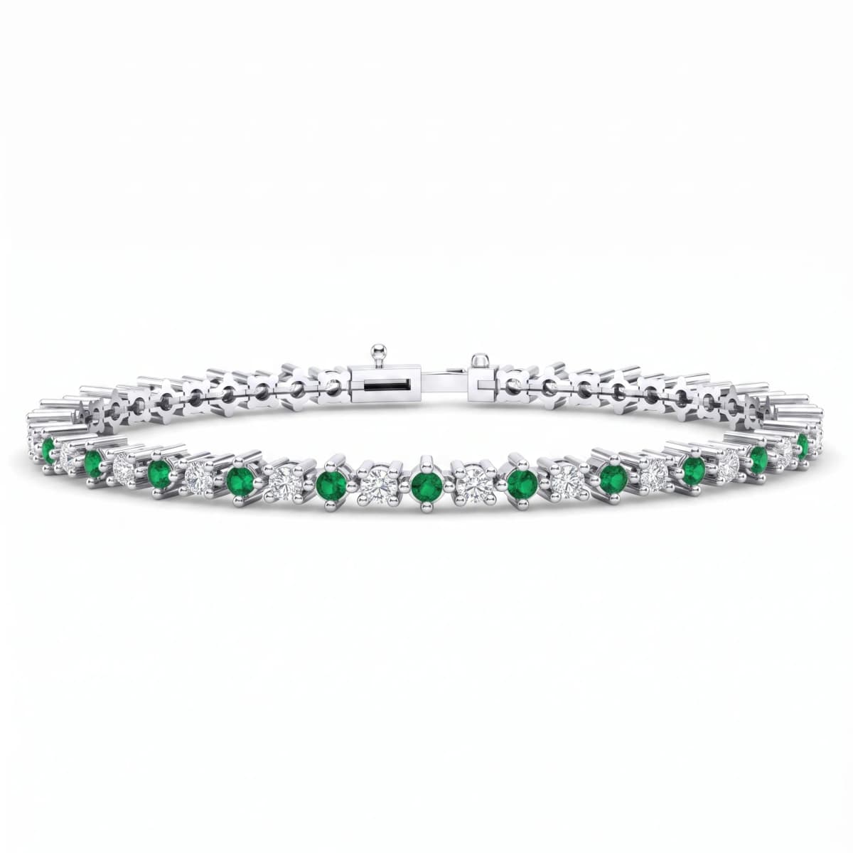 Belaroq Elenor Ray Duchess White Gold Emerald Bracelet