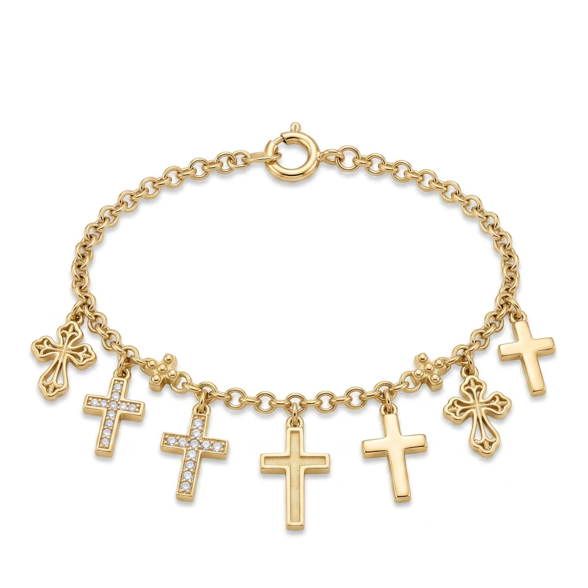 Belaroq Lunara Monarch Aube Yellow Gold Zirconia Bracelet