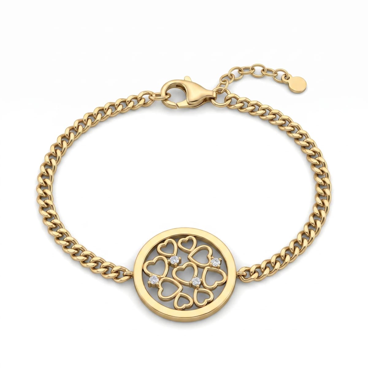 Belaroq Vesper Signet Emblem Yellow Gold Diamond Bracelet