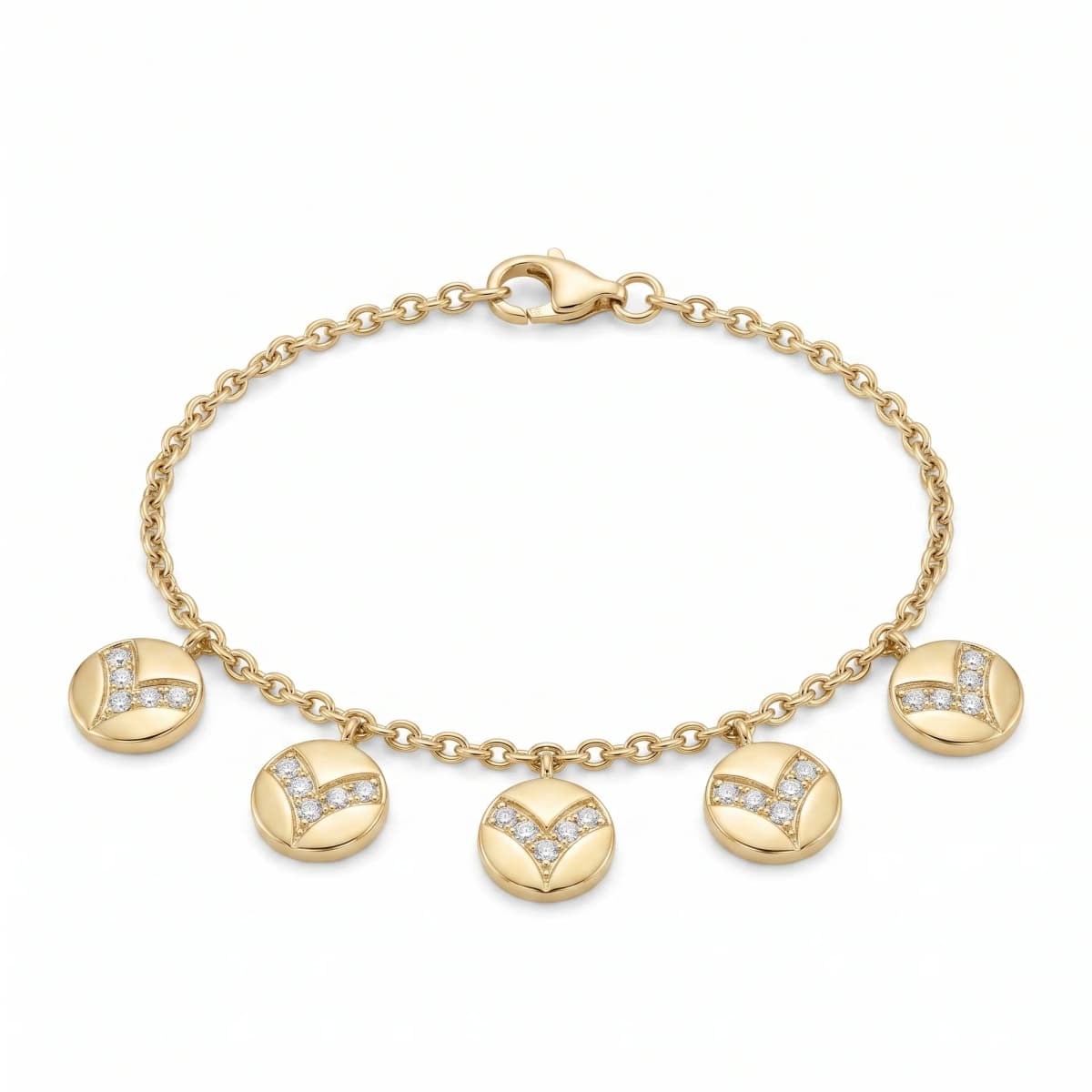 Belaroq Alira Orbit Regal Yellow Gold Lab Diamond Bracelet