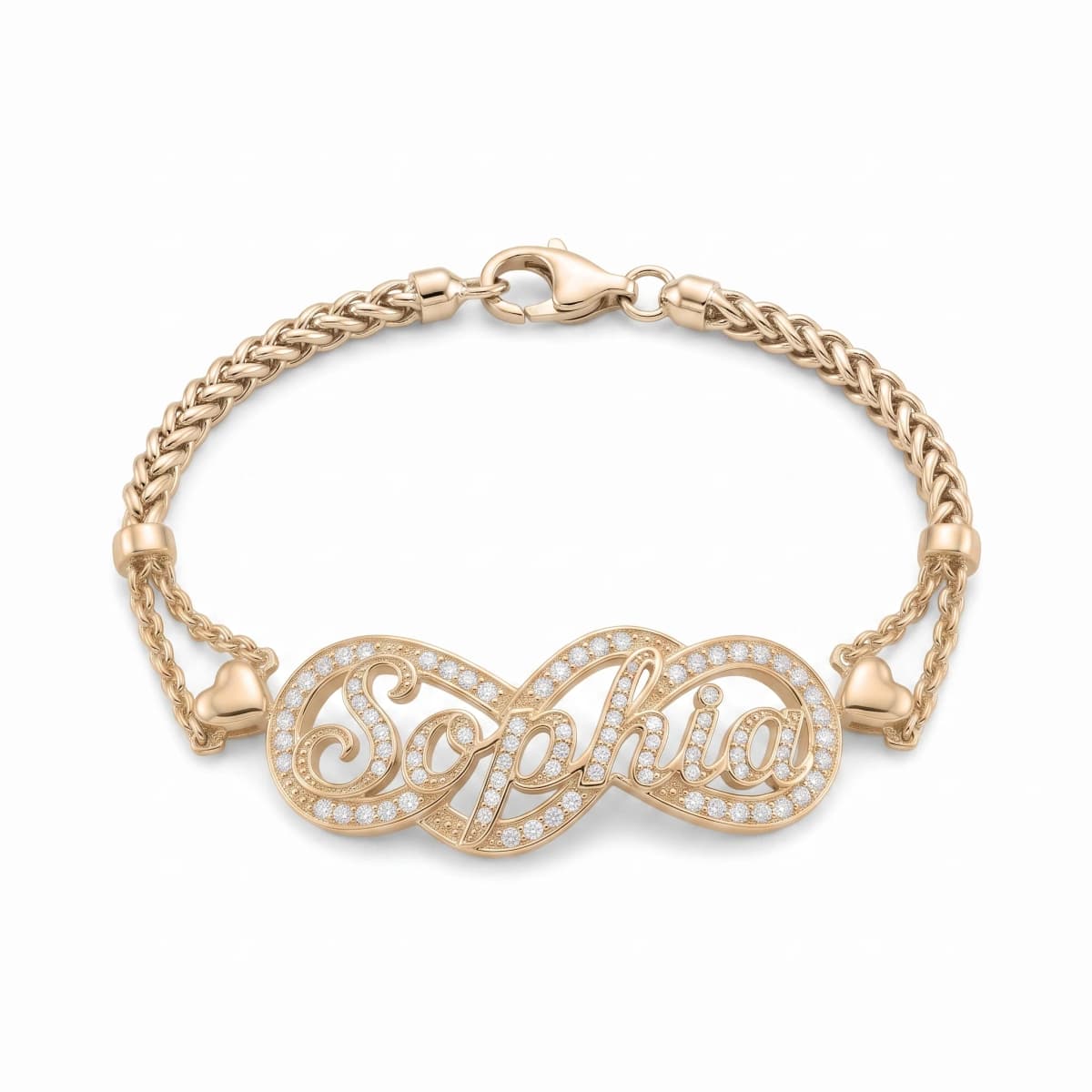 Belaroq Sienna Arc Lattice Yellow Gold Diamond Bracelet