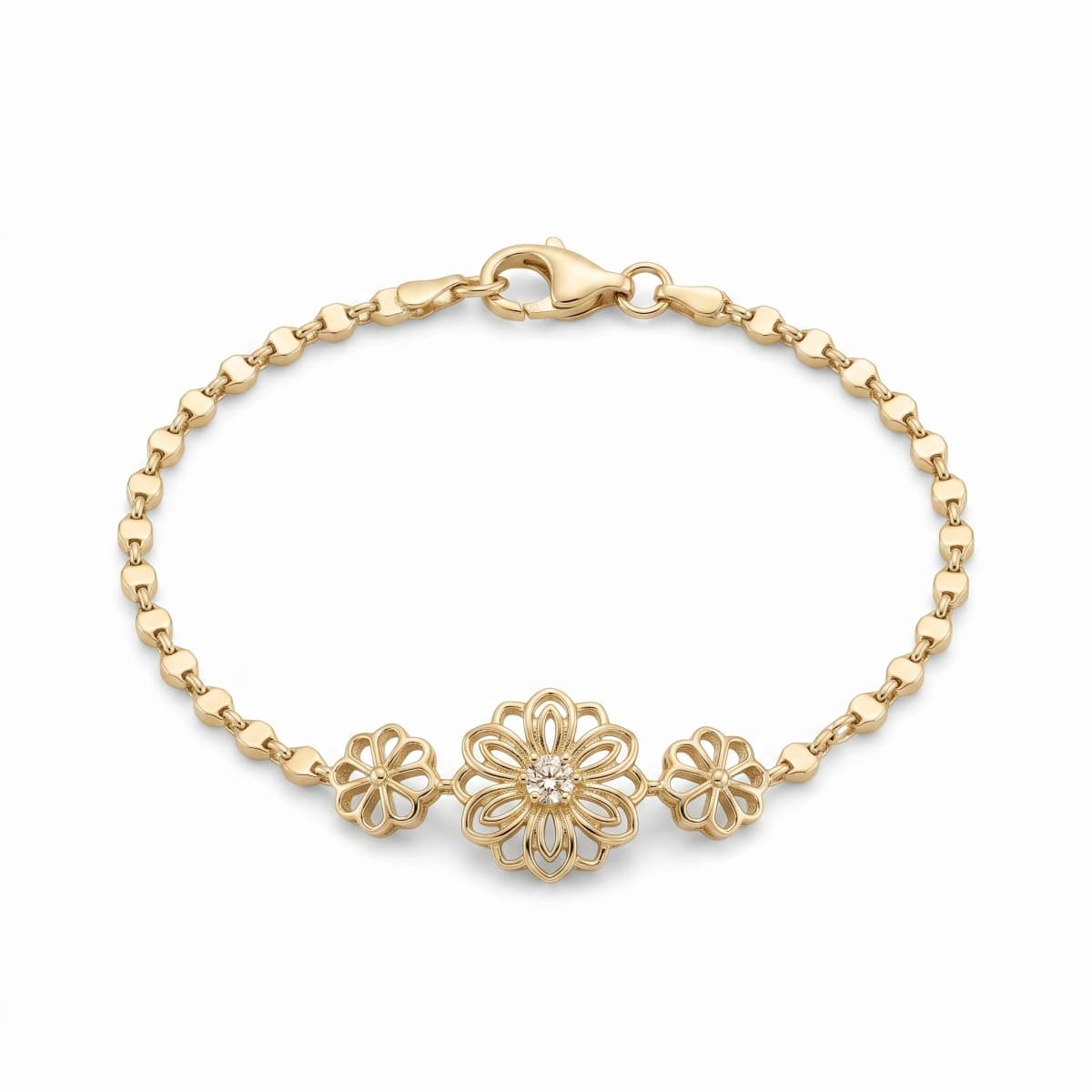 Belaroq Sabine Twist Eclat Yellow Gold Zirconia Bracelet