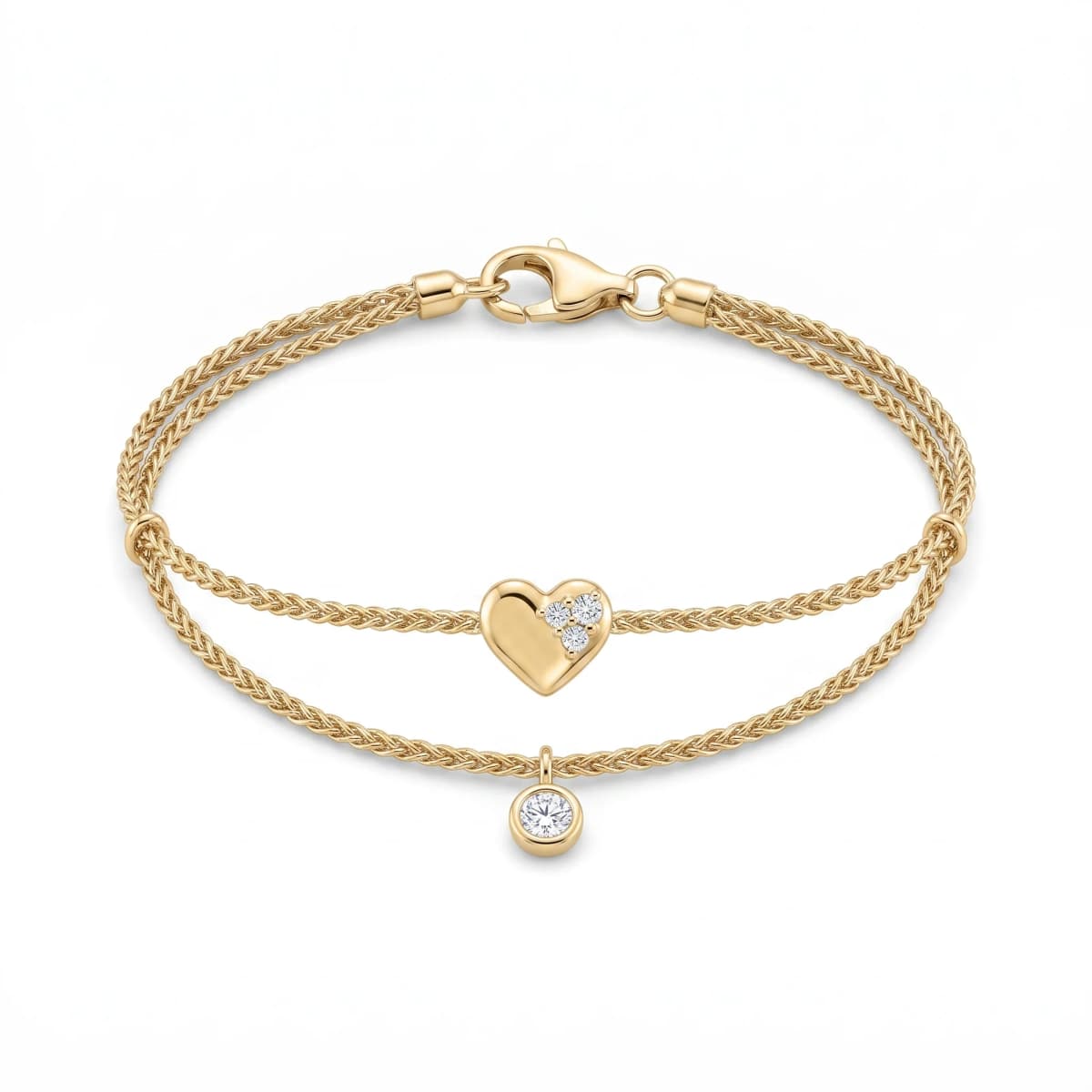 Belaroq Oriana Petal Ballet Yellow Gold Lab Diamond Bracelet