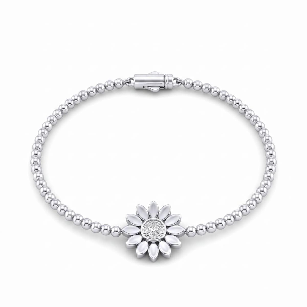 Belaroq Calista Flora Noir White Gold Diamond Bracelet