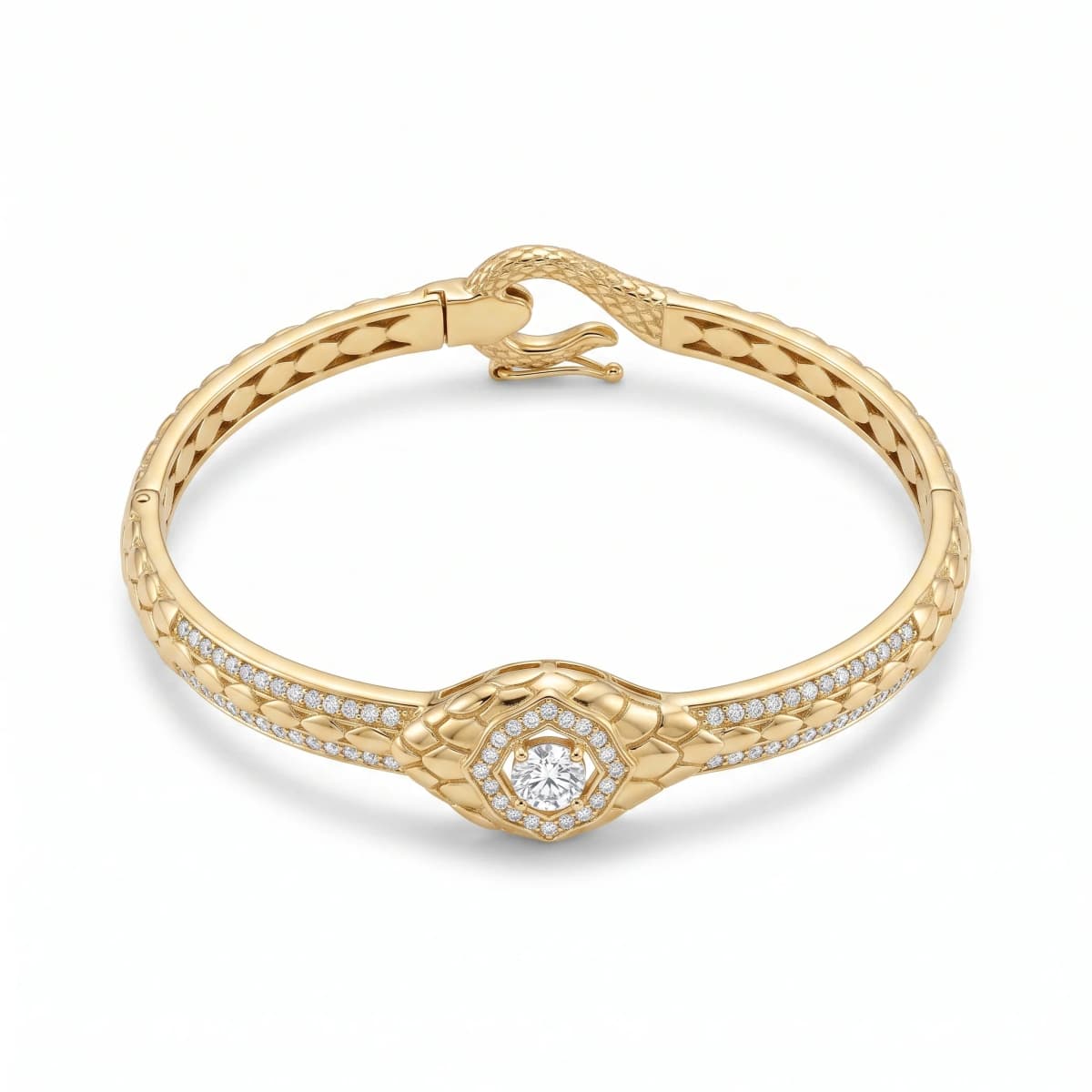 Belaroq Serena Vista Radiant Yellow Gold Lab Diamond Bangle Bracelet