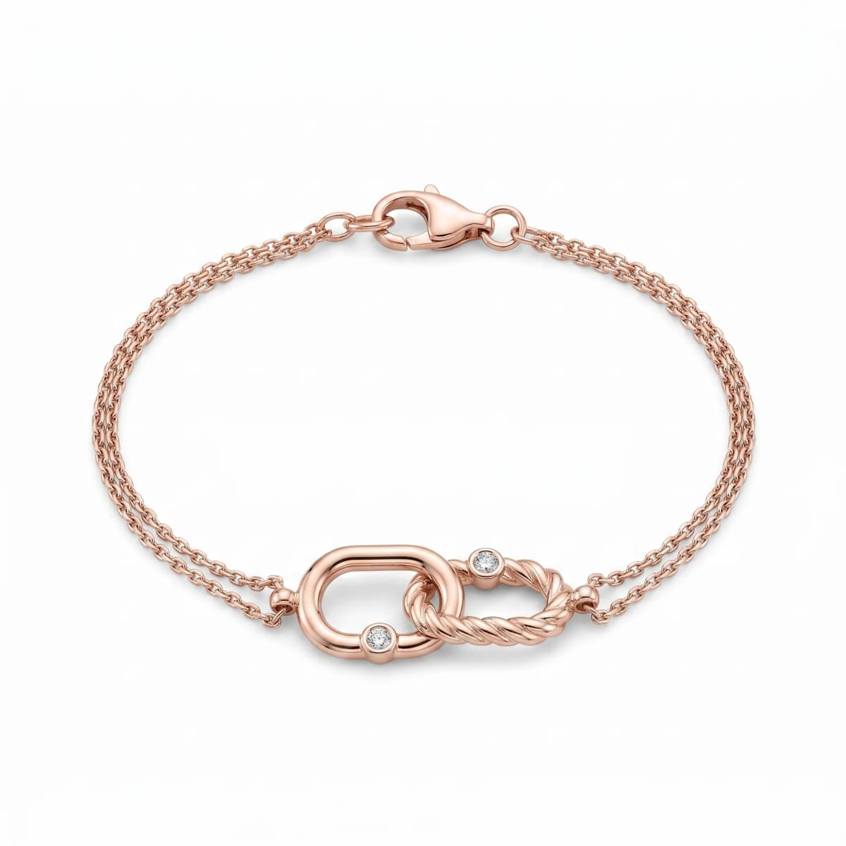 Belaroq Valora Cascade Keepsake Rose Gold Diamond Bracelet