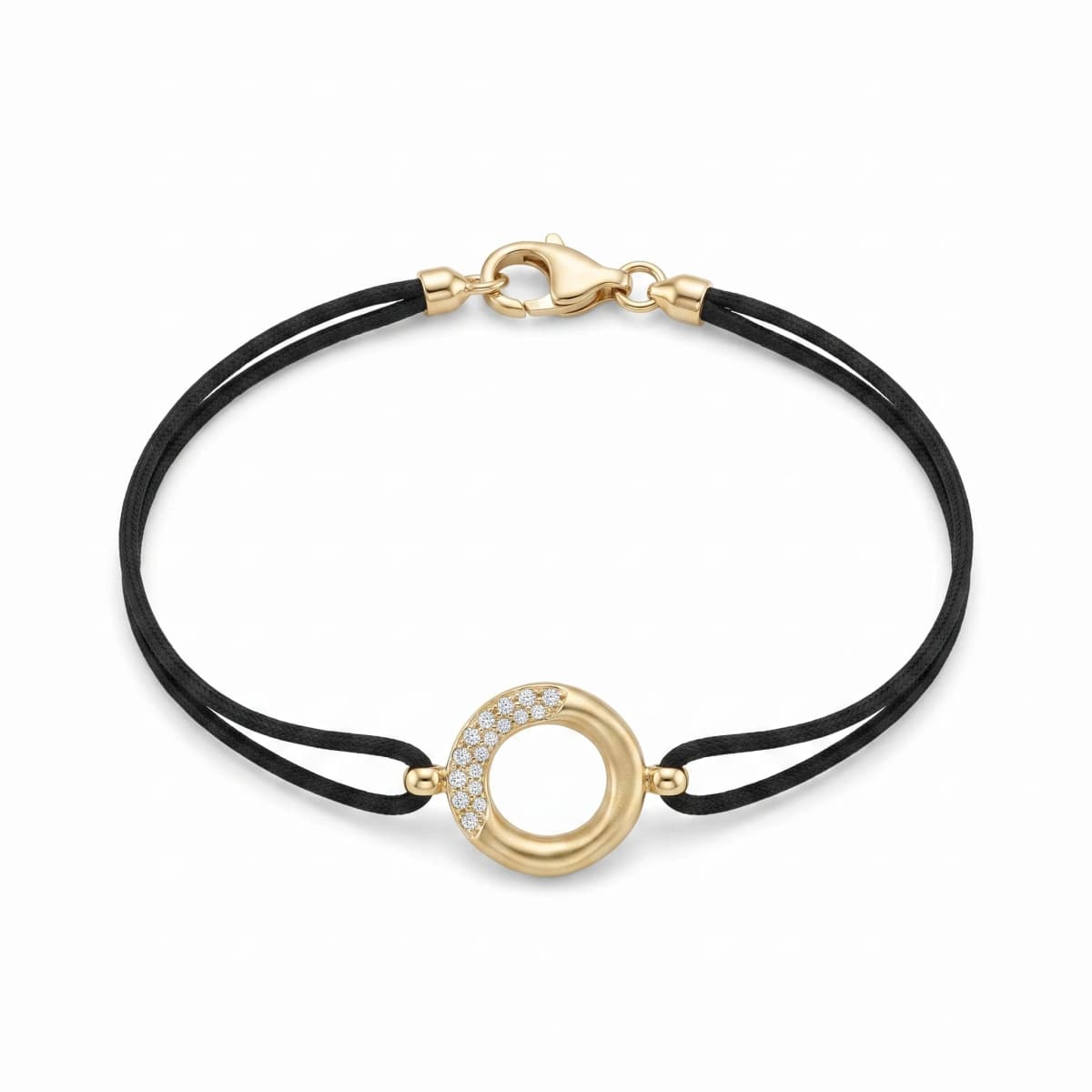 Belaroq Nocturne Wave Dore Yellow Gold Lab Diamond Cord Bracelet