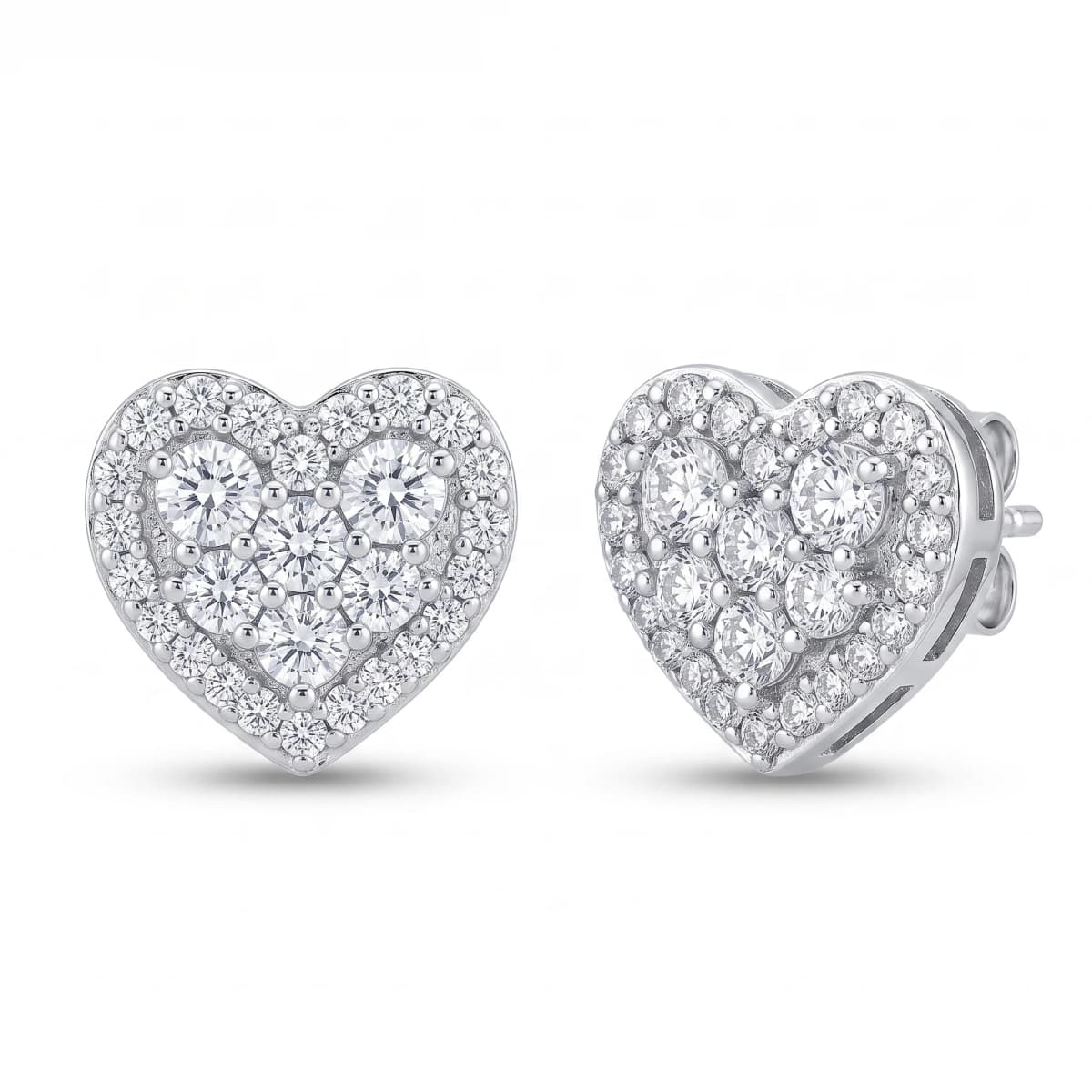 Belaroq Marielle Flare Noble Silver Zirconia Earrings