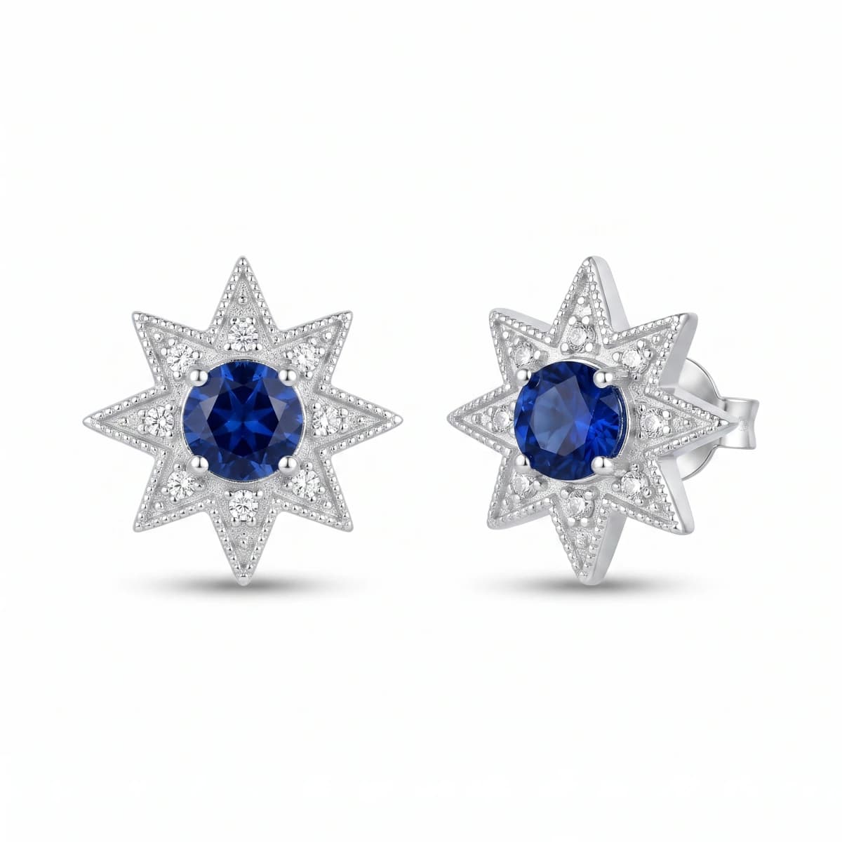 Belaroq Sabine Cove Opus Silver Sapphire Earrings