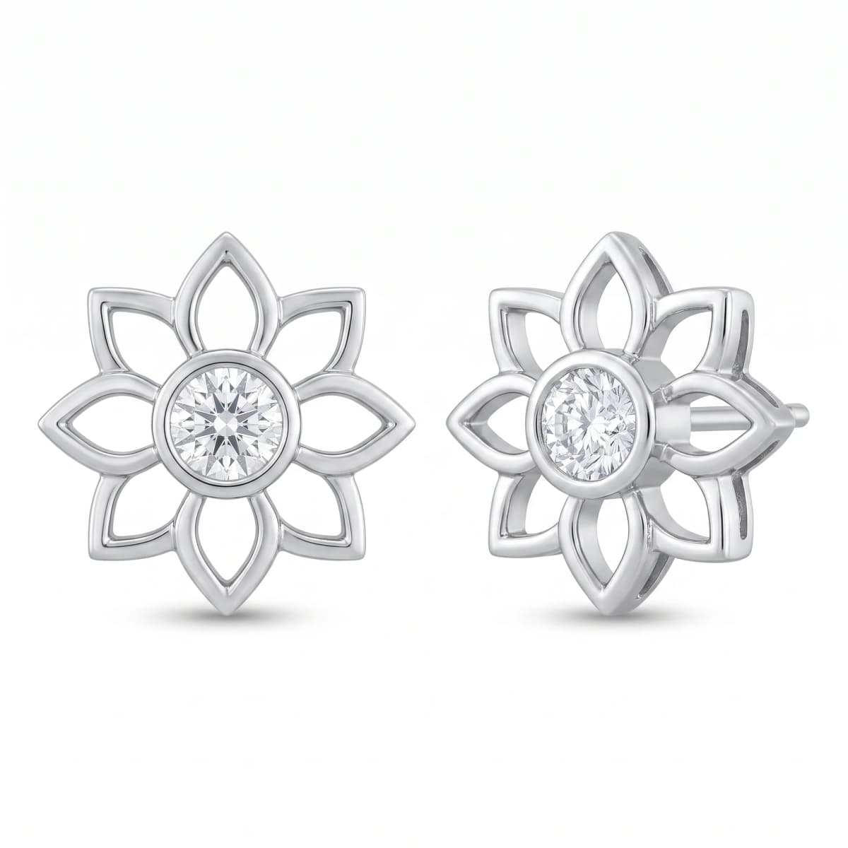 Belaroq Esmere Pave Ceremony White Gold Diamond Earrings