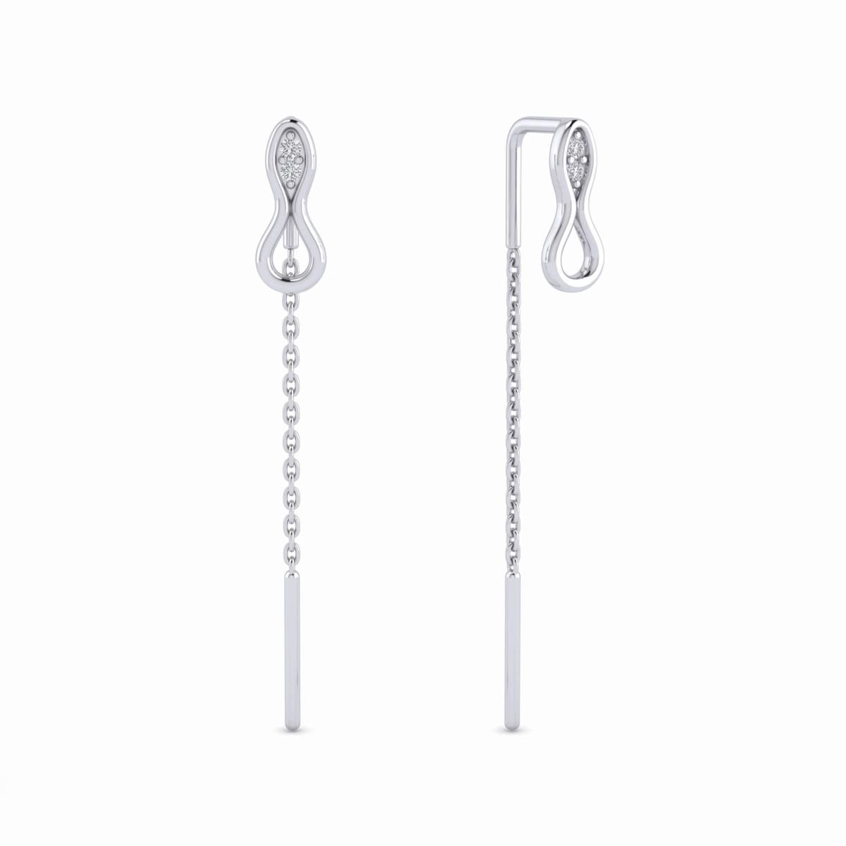 Belaroq Vivienne Veil Eclat White Gold Diamond Earrings