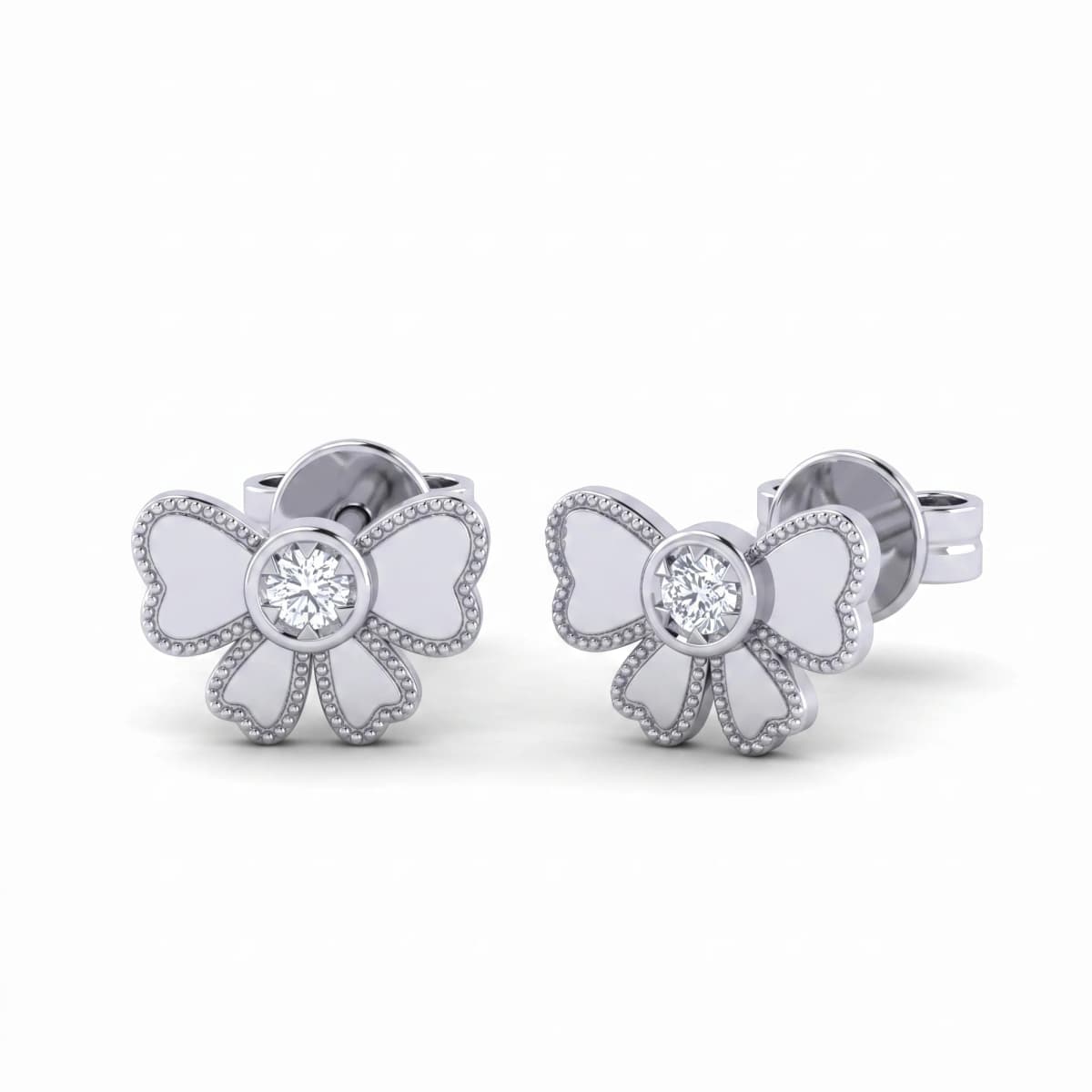 Belaroq Coralie Lumen Noir White Gold Diamond Earrings