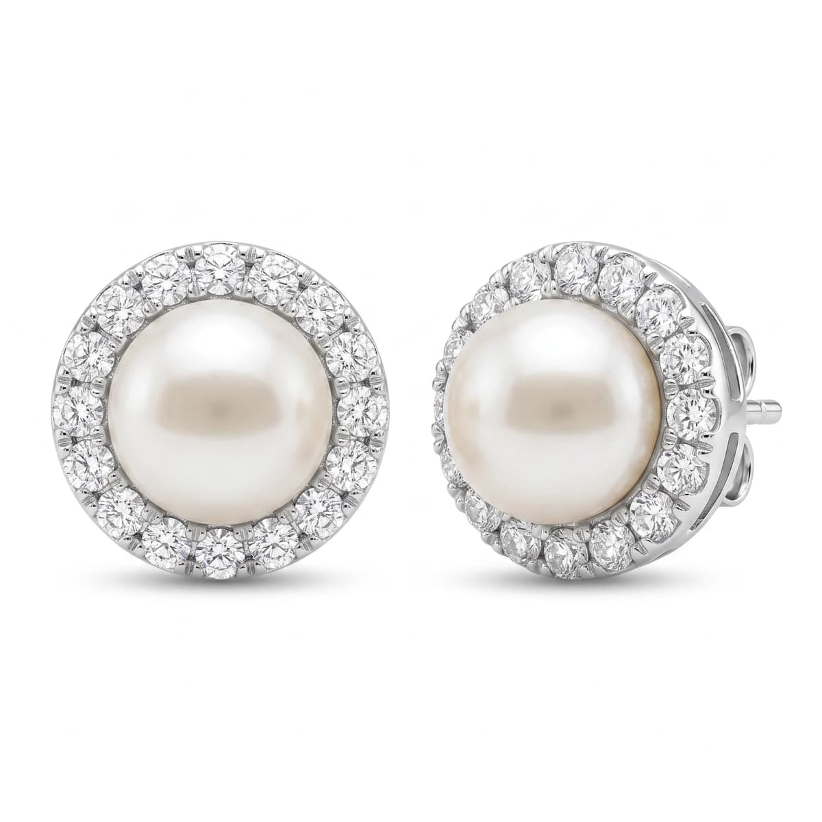 Belaroq Aurette Twist Solstice White Gold Pearl Earrings