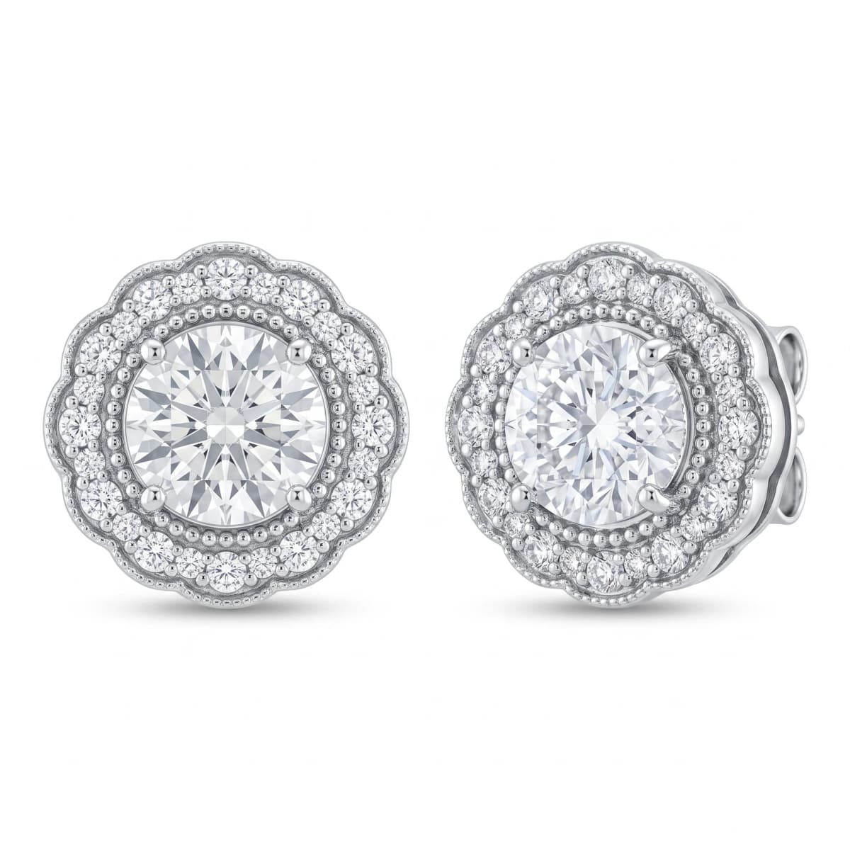 Belaroq Valenne Ember Duchess White Gold Lab Diamond Earrings