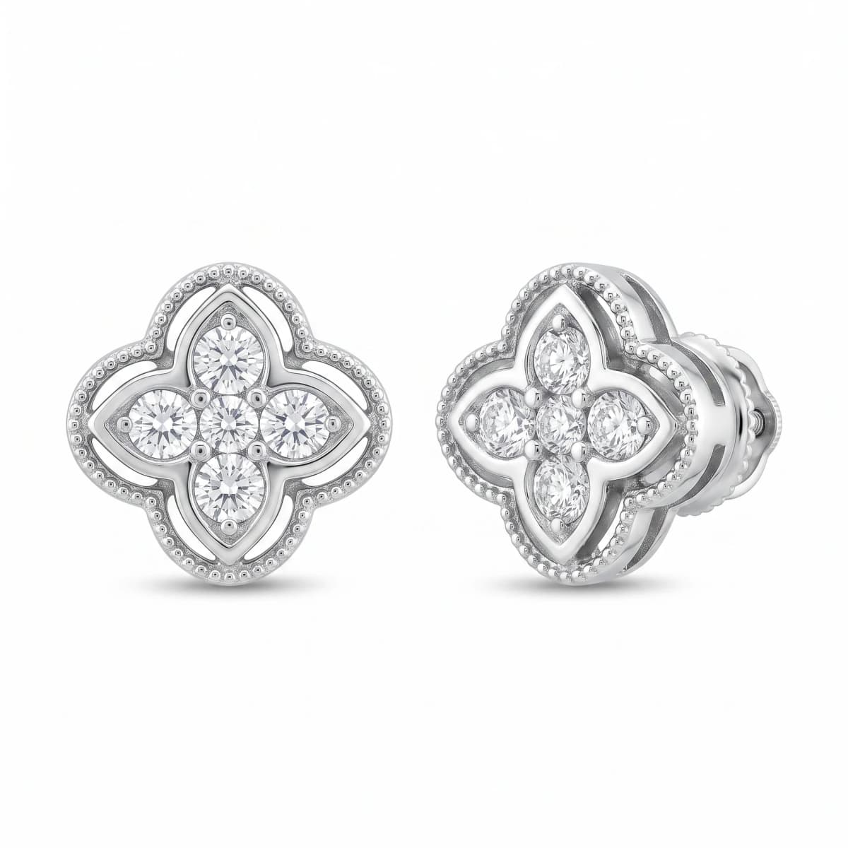 Belaroq Evania Cascade Aurum White Gold Diamond Earrings