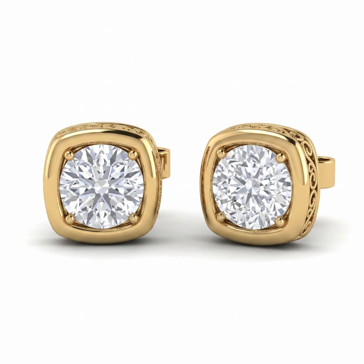 Belaroq Mireya Star Vow Yellow Gold Diamond Earrings
