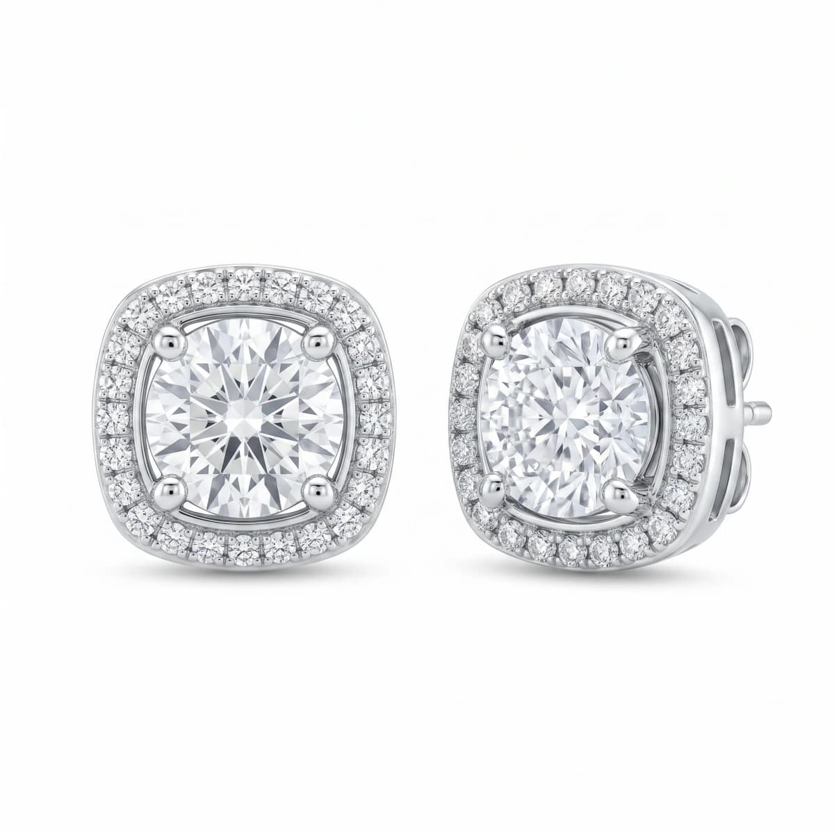 Belaroq Seraphine Compass Lustre White Gold Diamond Earrings