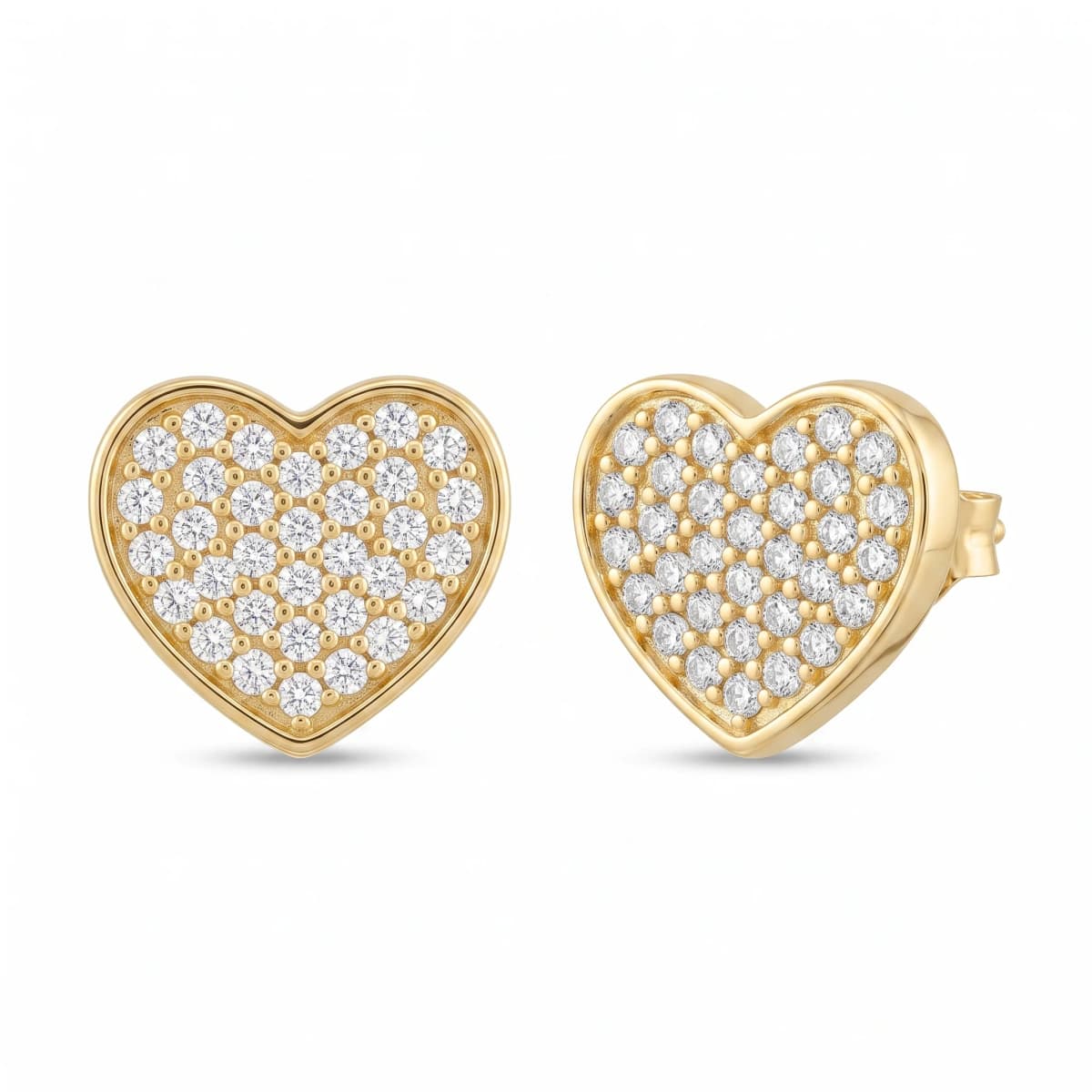 Belaroq Estelle Wave Couture Yellow Gold Zirconia Earrings