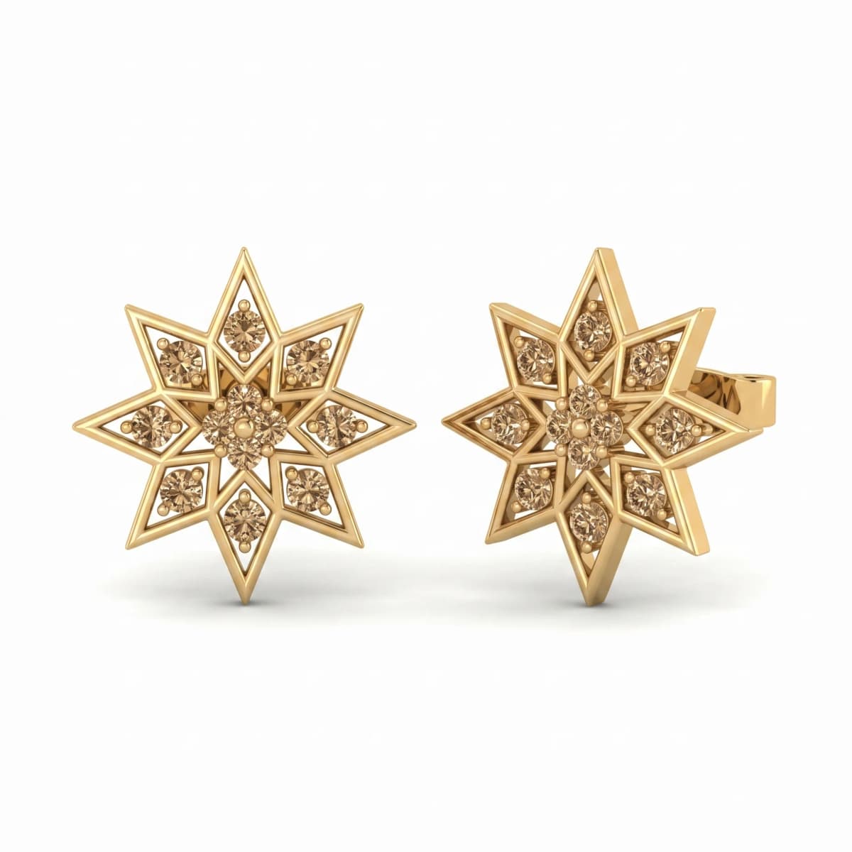 Belaroq Vionne Grace Luxe Yellow Gold Diamond Earrings