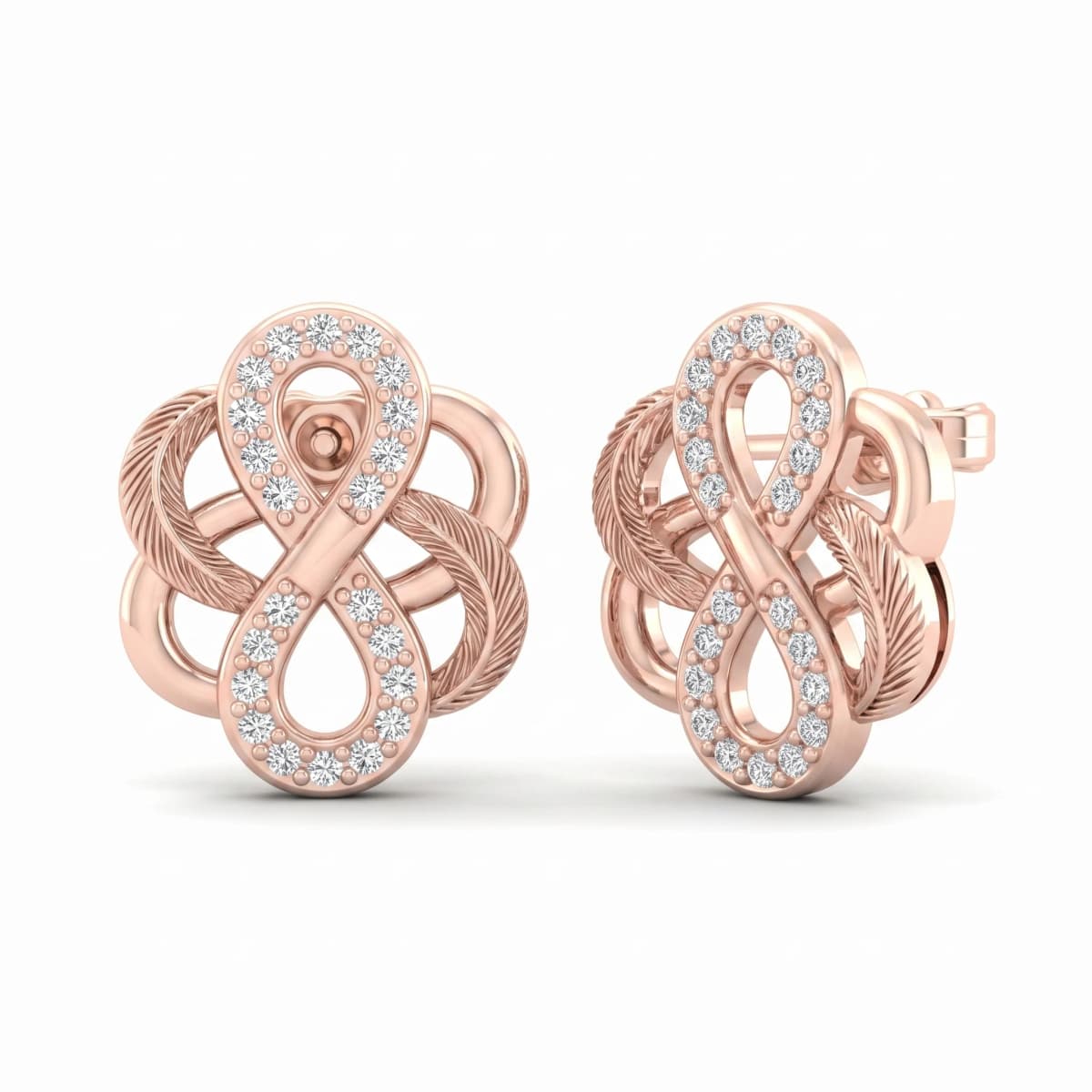 Belaroq Elysia Sol Poise Rose Gold Diamond Earrings
