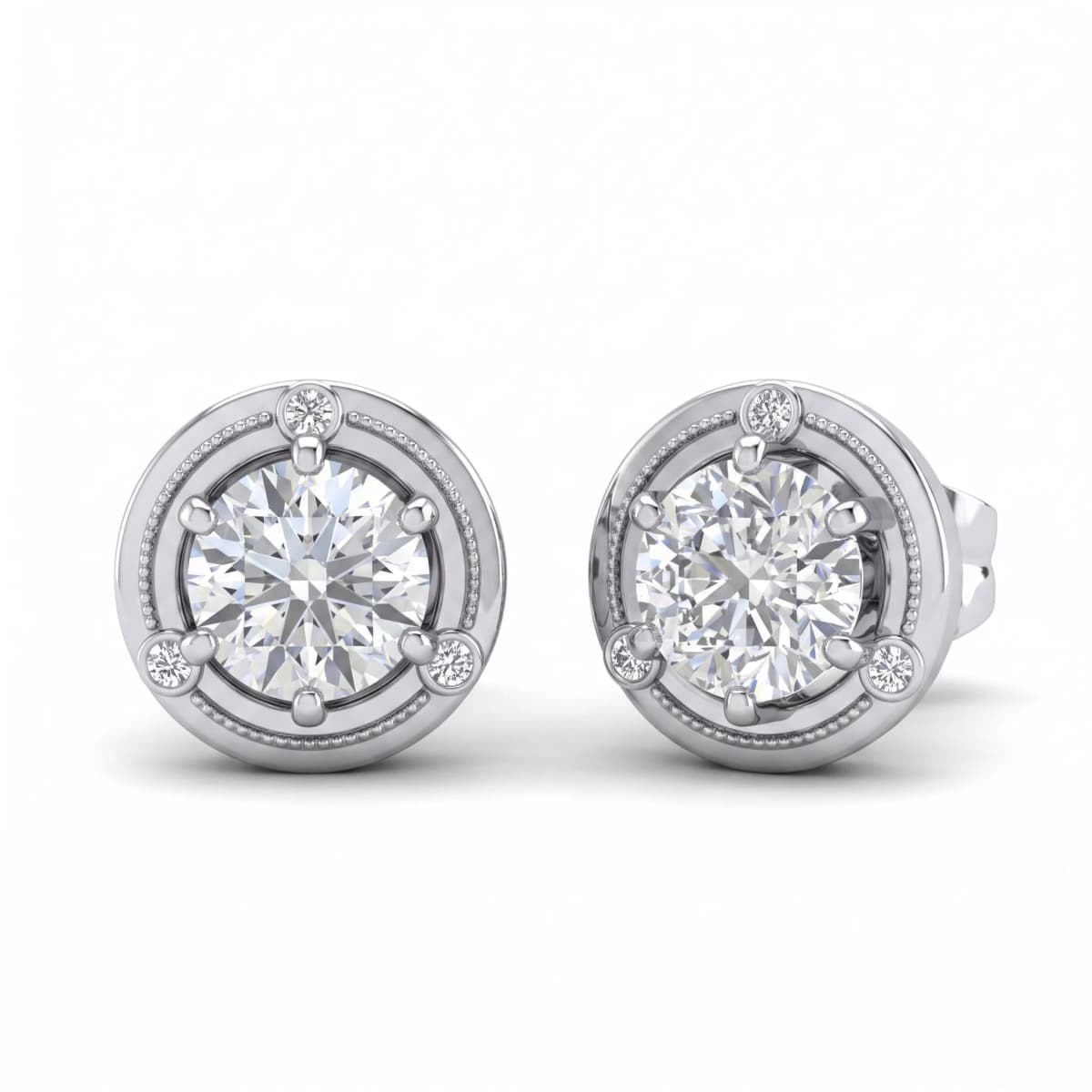 Belaroq Elenor Spire Ethereal White Gold Diamond Earrings
