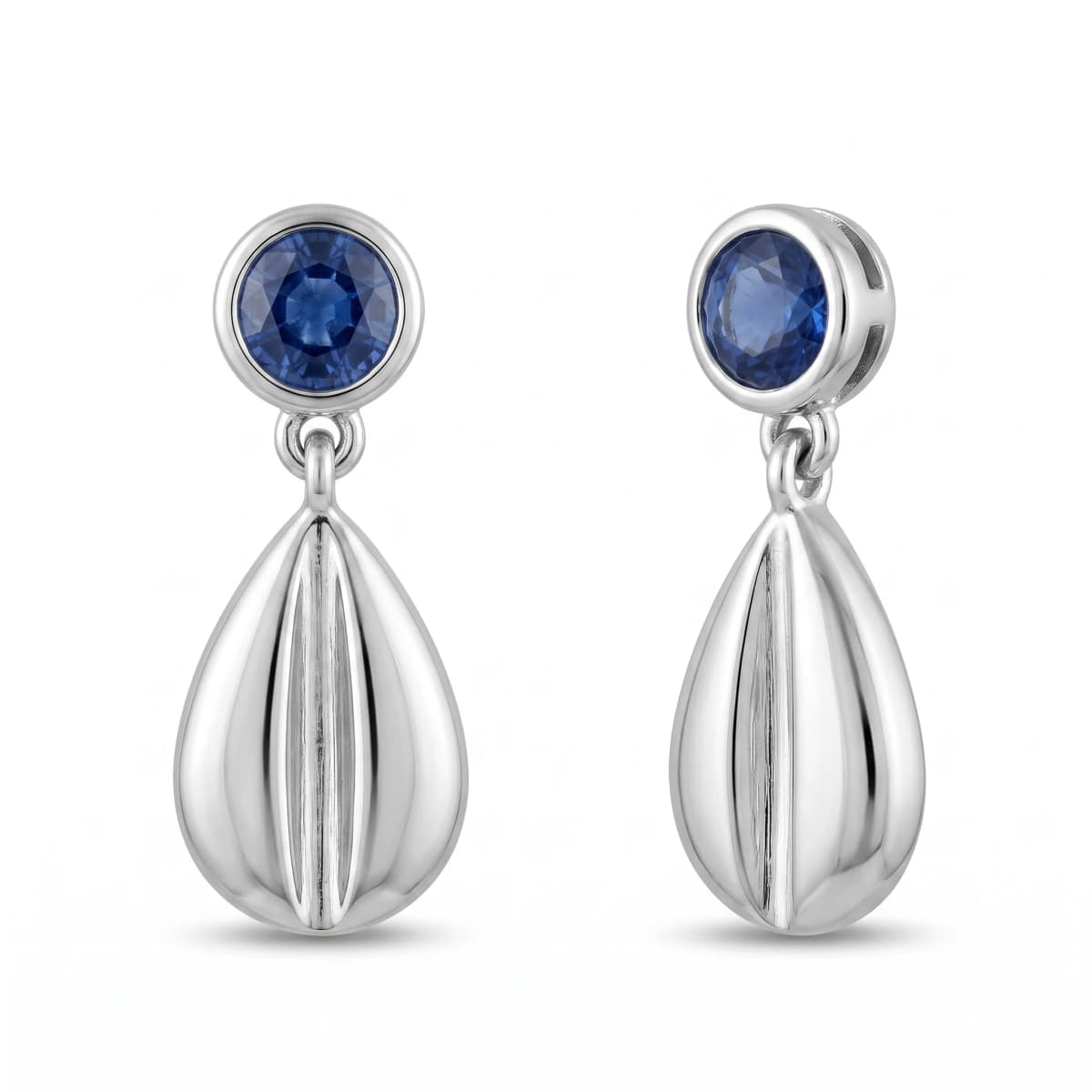 Belaroq Roselle Vine Monde White Gold Sapphire Earrings