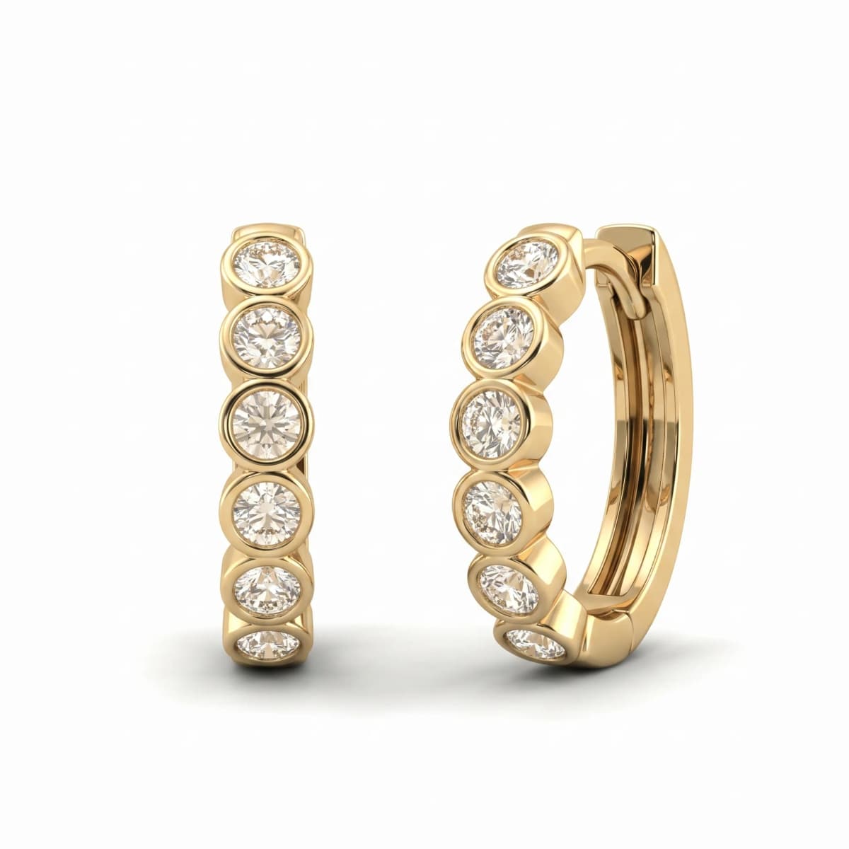 Belaroq Celeste Bloom Noble Yellow Gold Lab Diamond Earrings