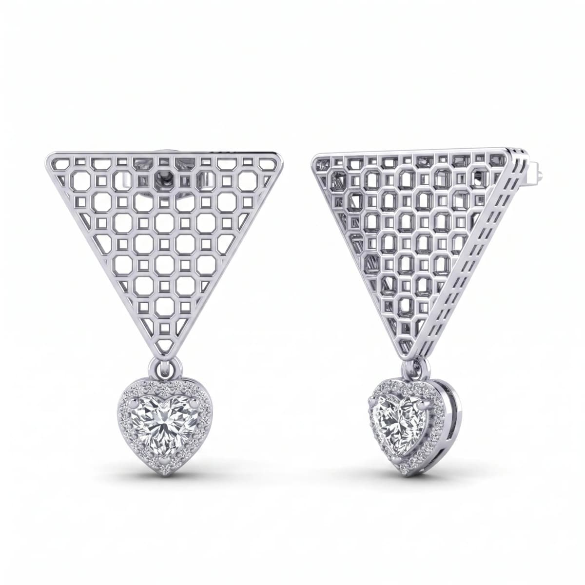 Belaroq Sorelle Mira Serein White Gold Zirconia Earrings