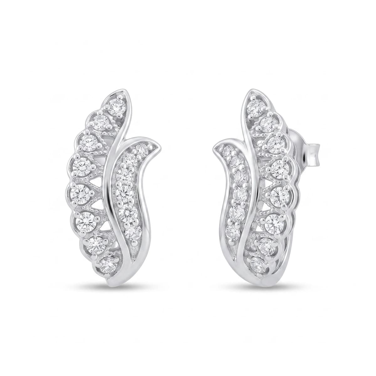 Belaroq Marella Reed Ceremony Silver Lab Diamond Earrings