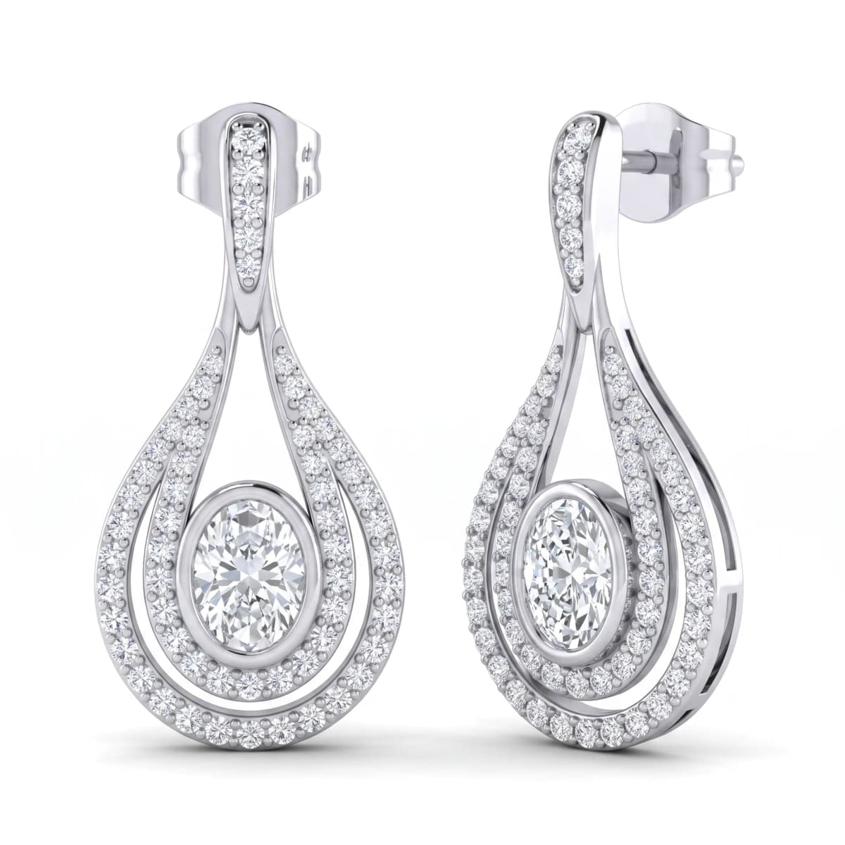 Belaroq Lunelle Helio Whisper White Gold Lab Diamond Earrings