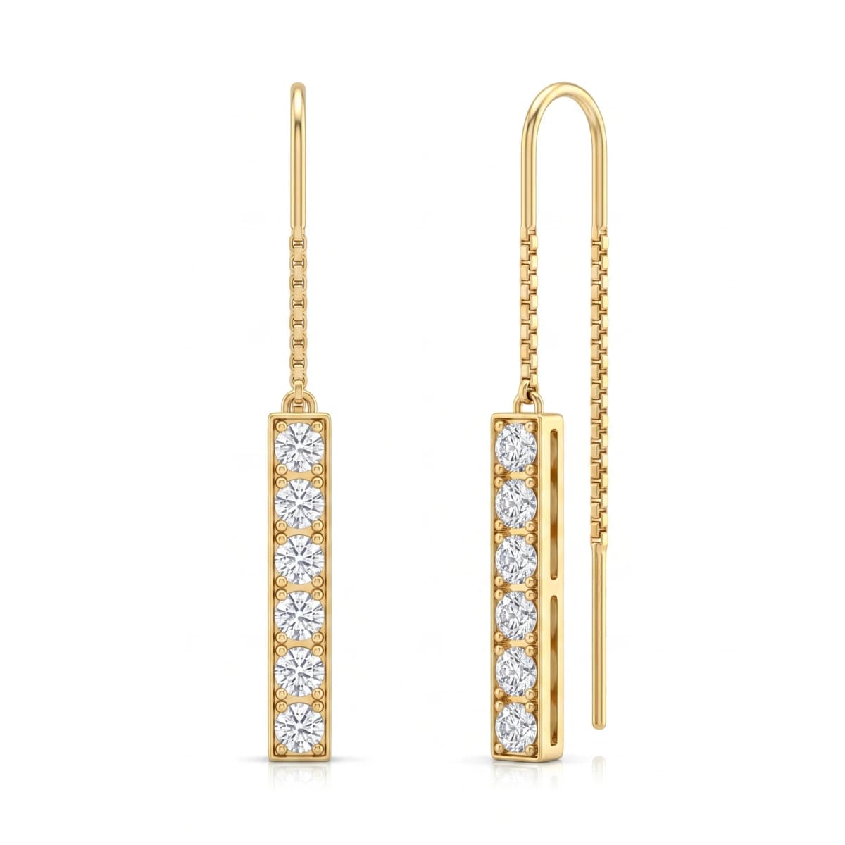 Belaroq Orlena Sonata Radiant Yellow Gold Diamond Earrings