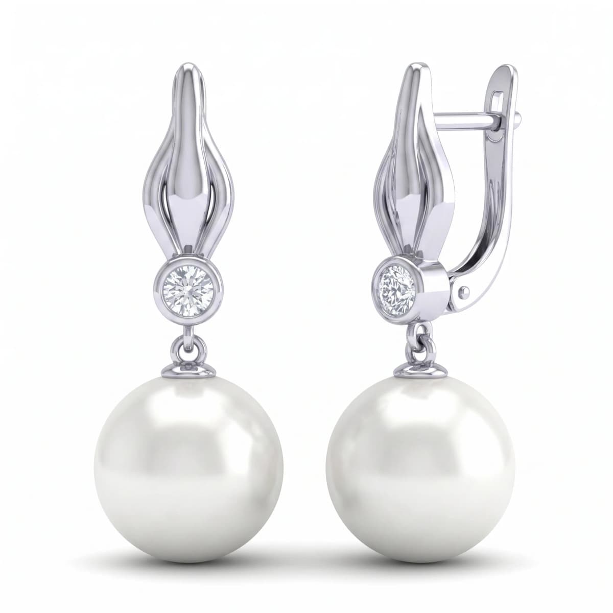 Belaroq Sienna Crown Solstice White Gold Diamond Earrings