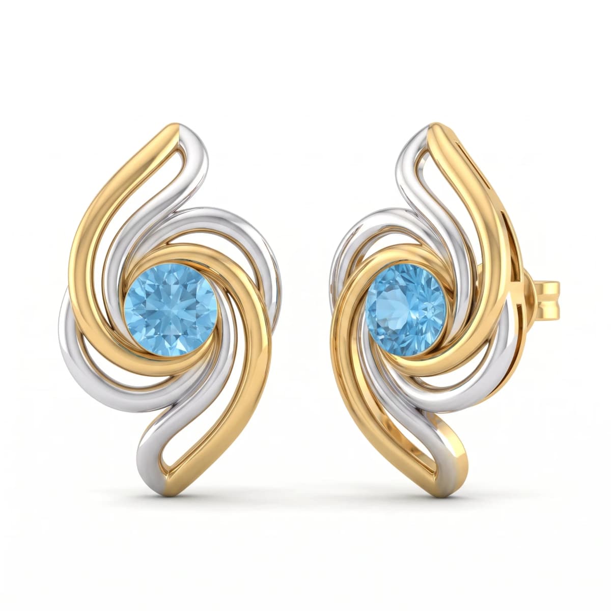 Belaroq Lucienne Vale Atelier Two Tone Gold Topaz Earrings