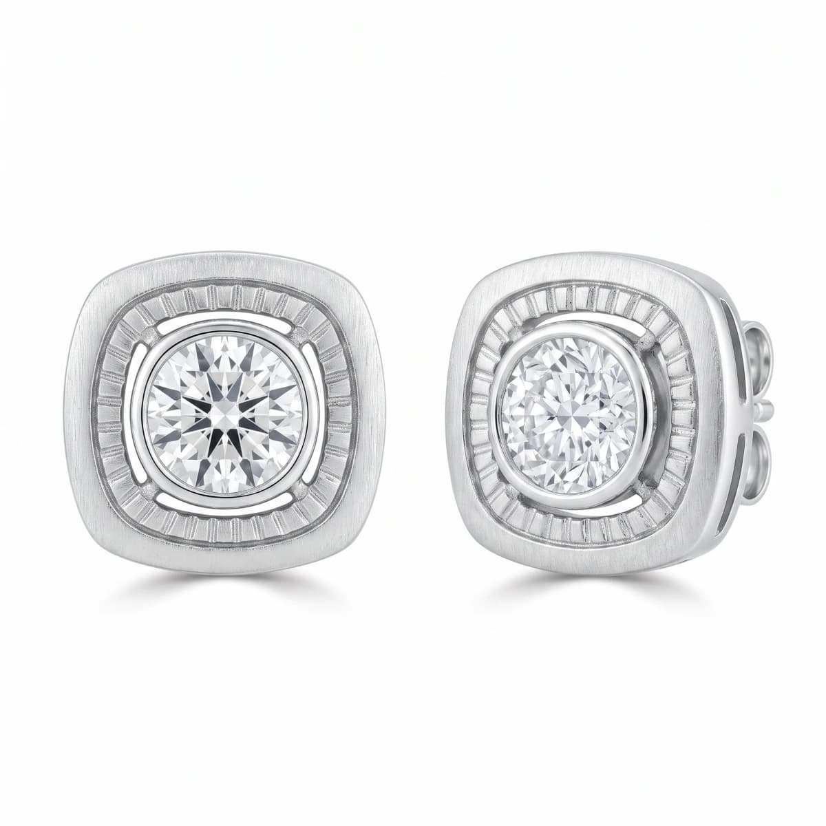 Belaroq Marielle Flare Bijou White Gold Lab Diamond Earrings