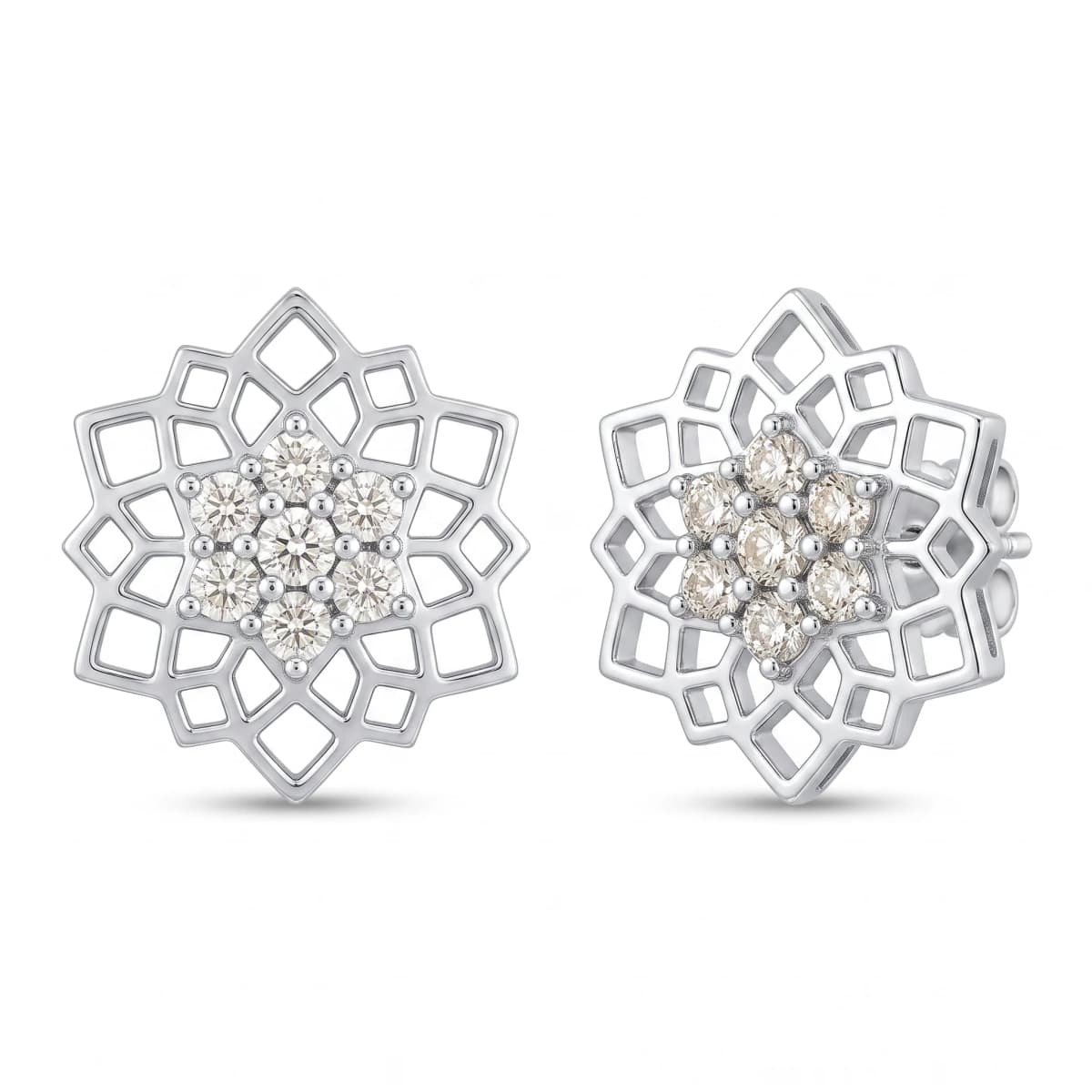 Belaroq Sabine Cove Aurum Silver Lab Diamond Earrings