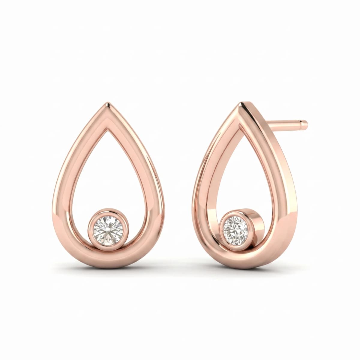 Belaroq Oriana Breeze Lustre Rose Gold Diamond Earrings