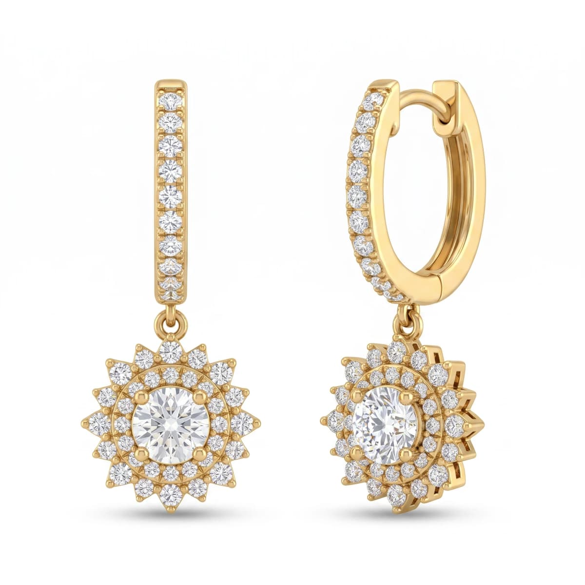 Belaroq Celine Oath Muse Yellow Gold Diamond Earrings