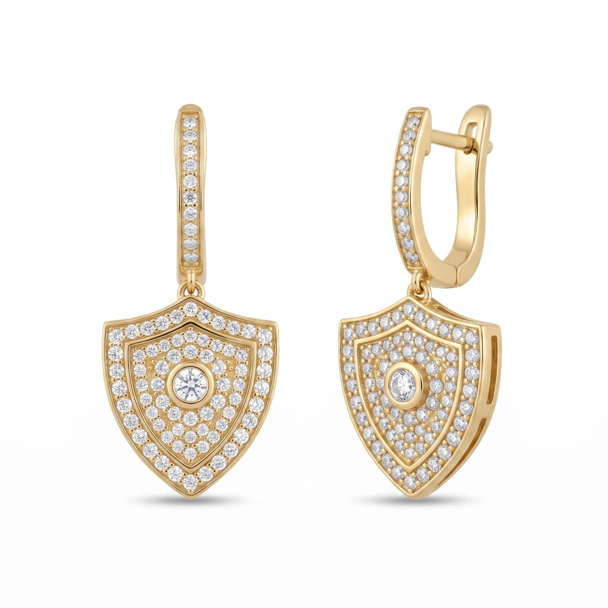 Belaroq Serena Muse Heritage Yellow Gold Zirconia Earrings