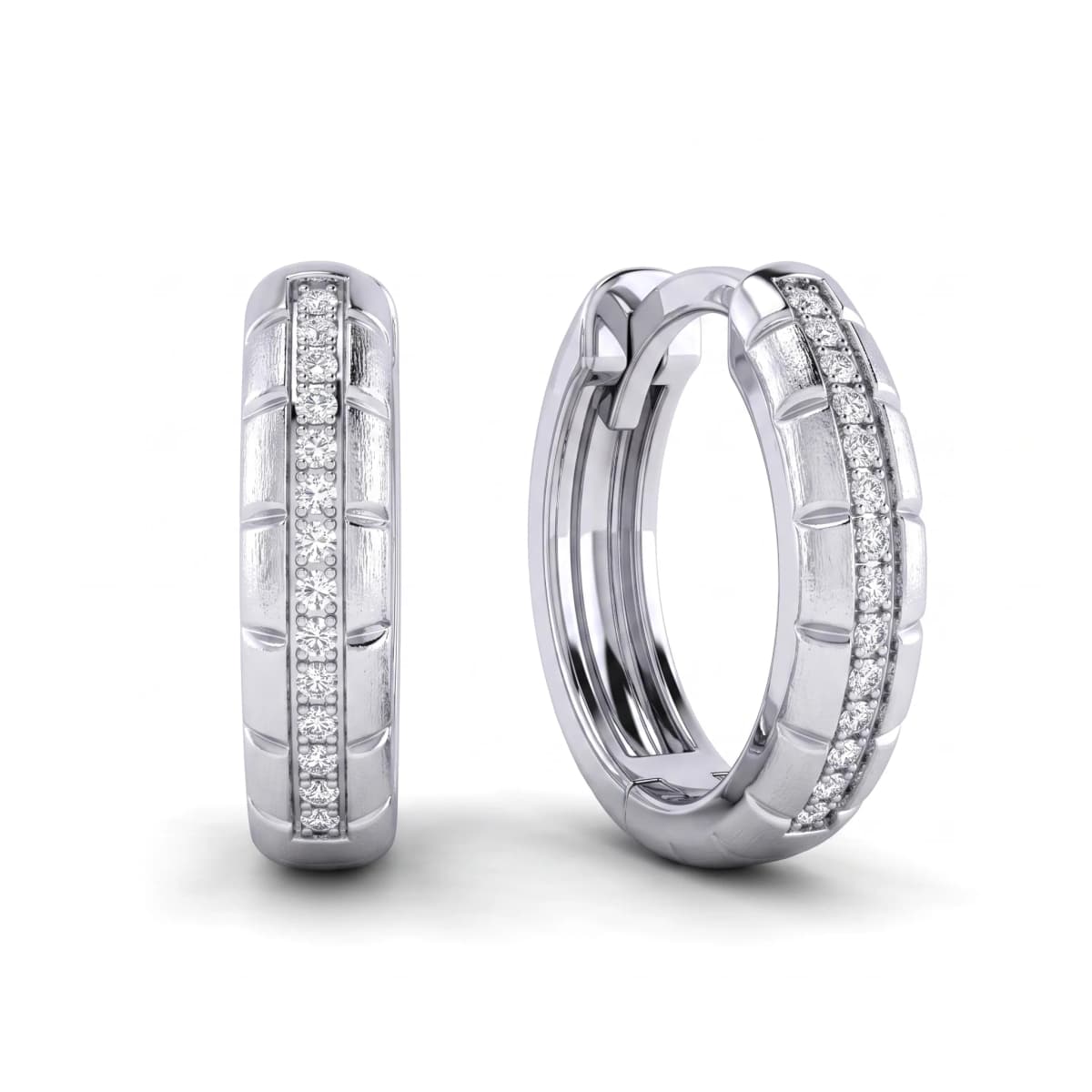 Belaroq Valora Ribbon Luxe White Gold Earrings