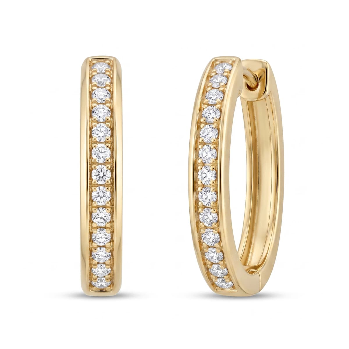 Belaroq Avalon Arc Court Yellow Gold Lab Diamond Earrings