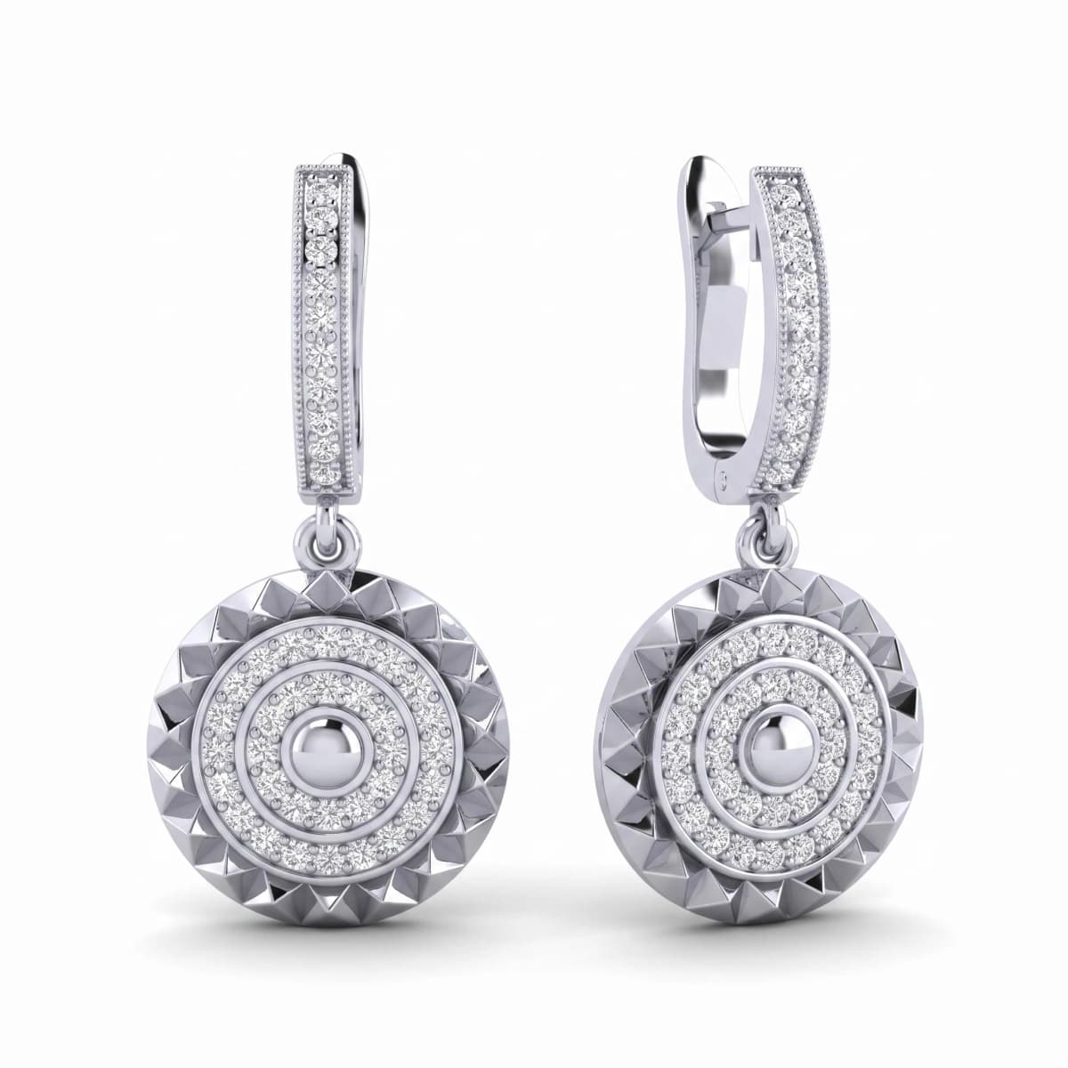 Belaroq Solene Silk Velvet White Gold Diamond Earrings