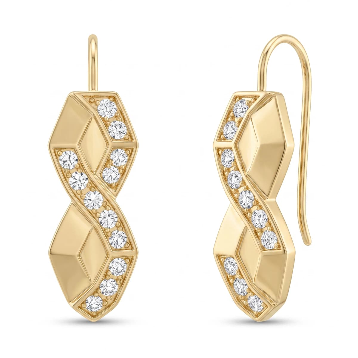 Belaroq Aria Ciela Noble Yellow Gold Lab Diamond Earrings