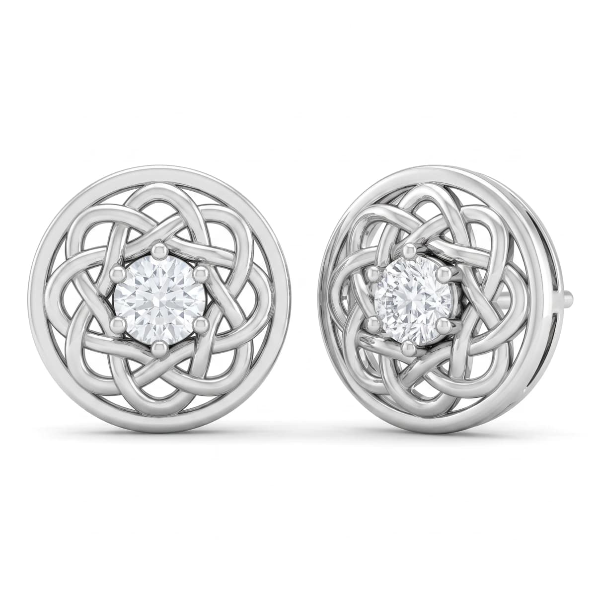 Belaroq Amara Petal Opus White Gold Diamond Earrings