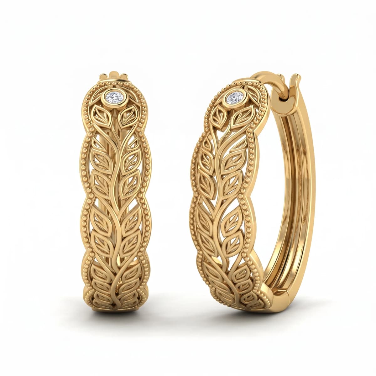 Belaroq Estelle Wave Eclat Yellow Gold Earrings