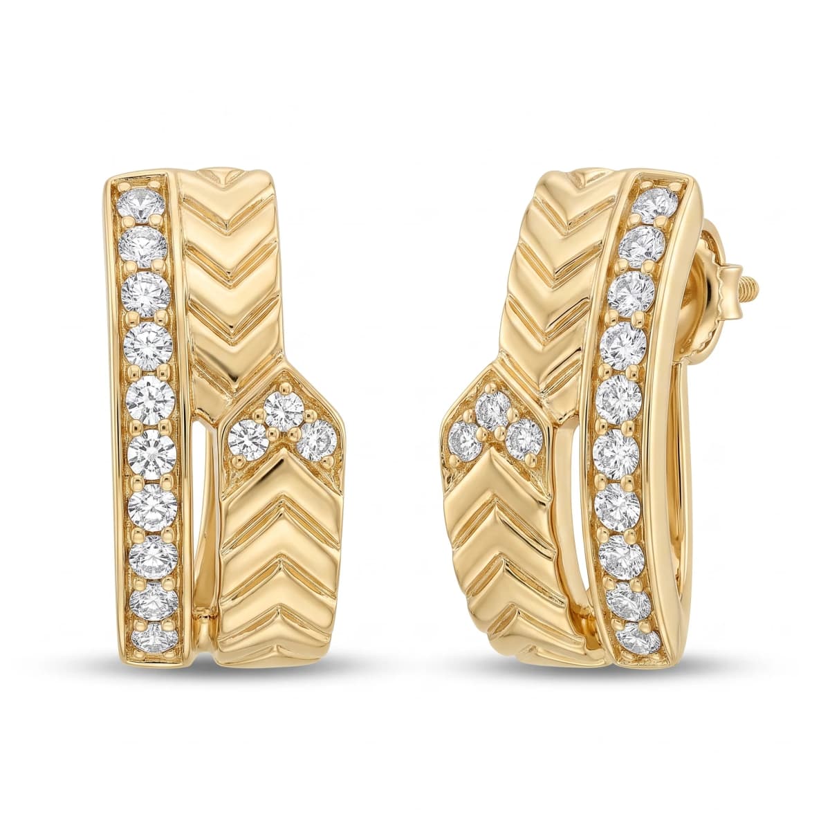 Belaroq Asteria Meadow Whisper Yellow Gold Diamond Earrings