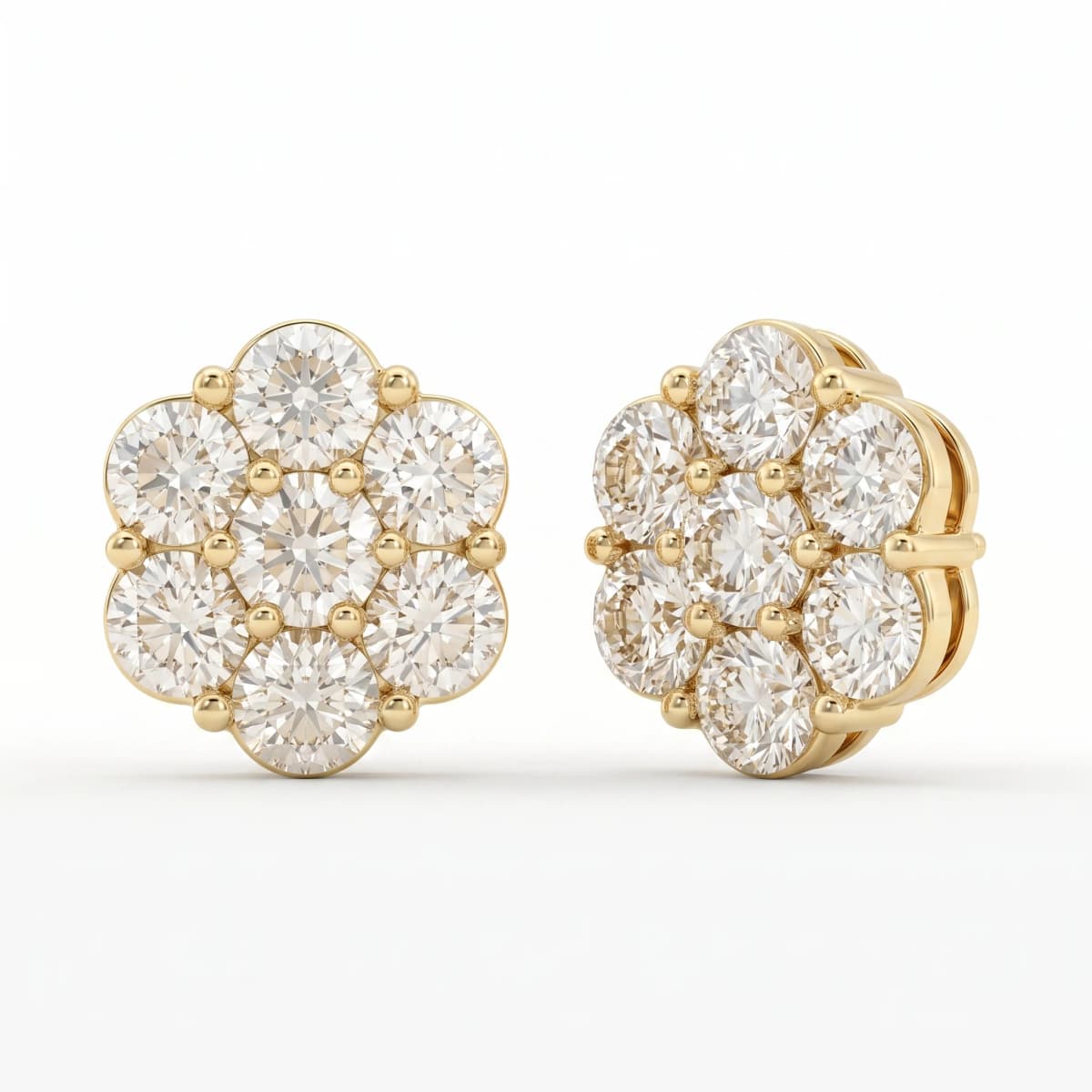 Belaroq Elysia Sol Keepsake Yellow Gold Lab Diamond Earrings